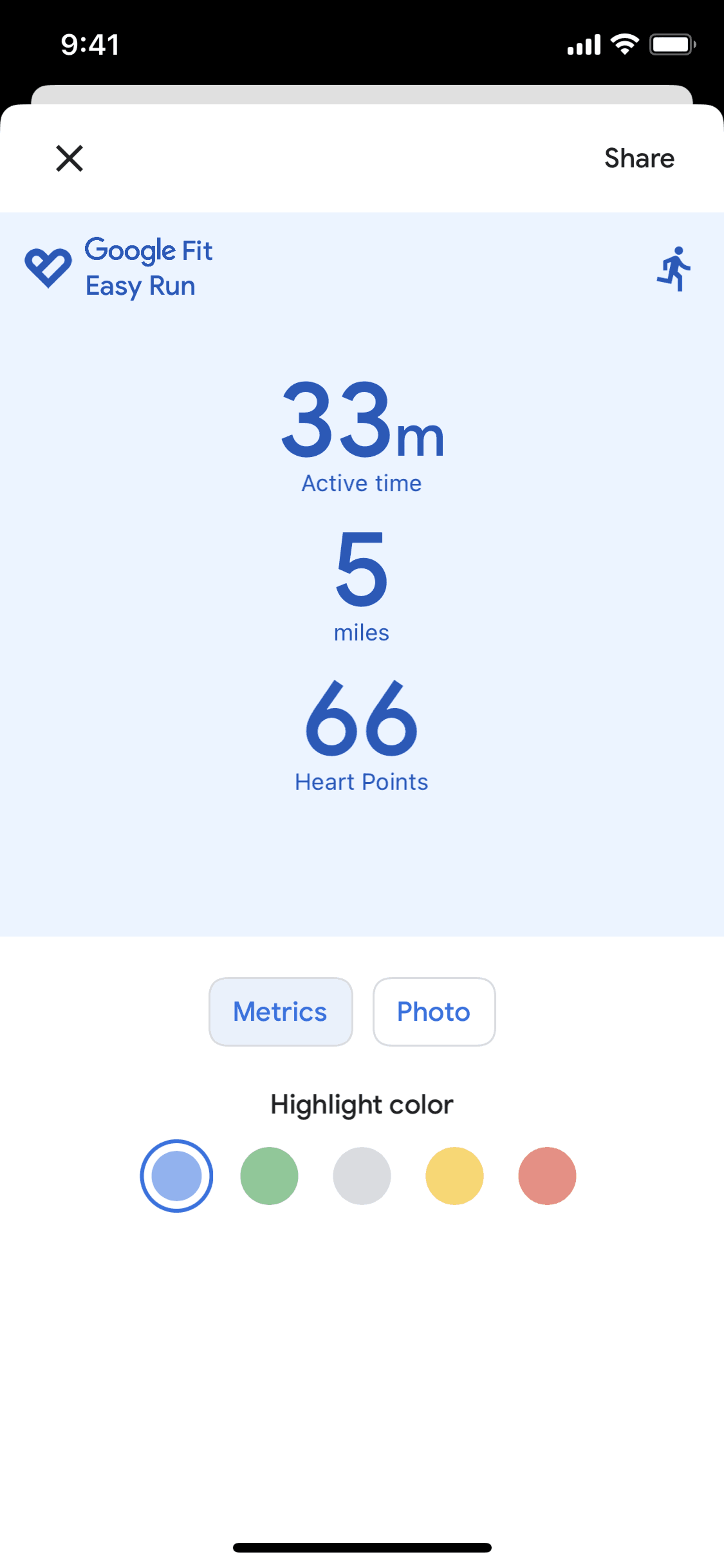 Google Fit iOS Health & Fitness interface screenshot 4