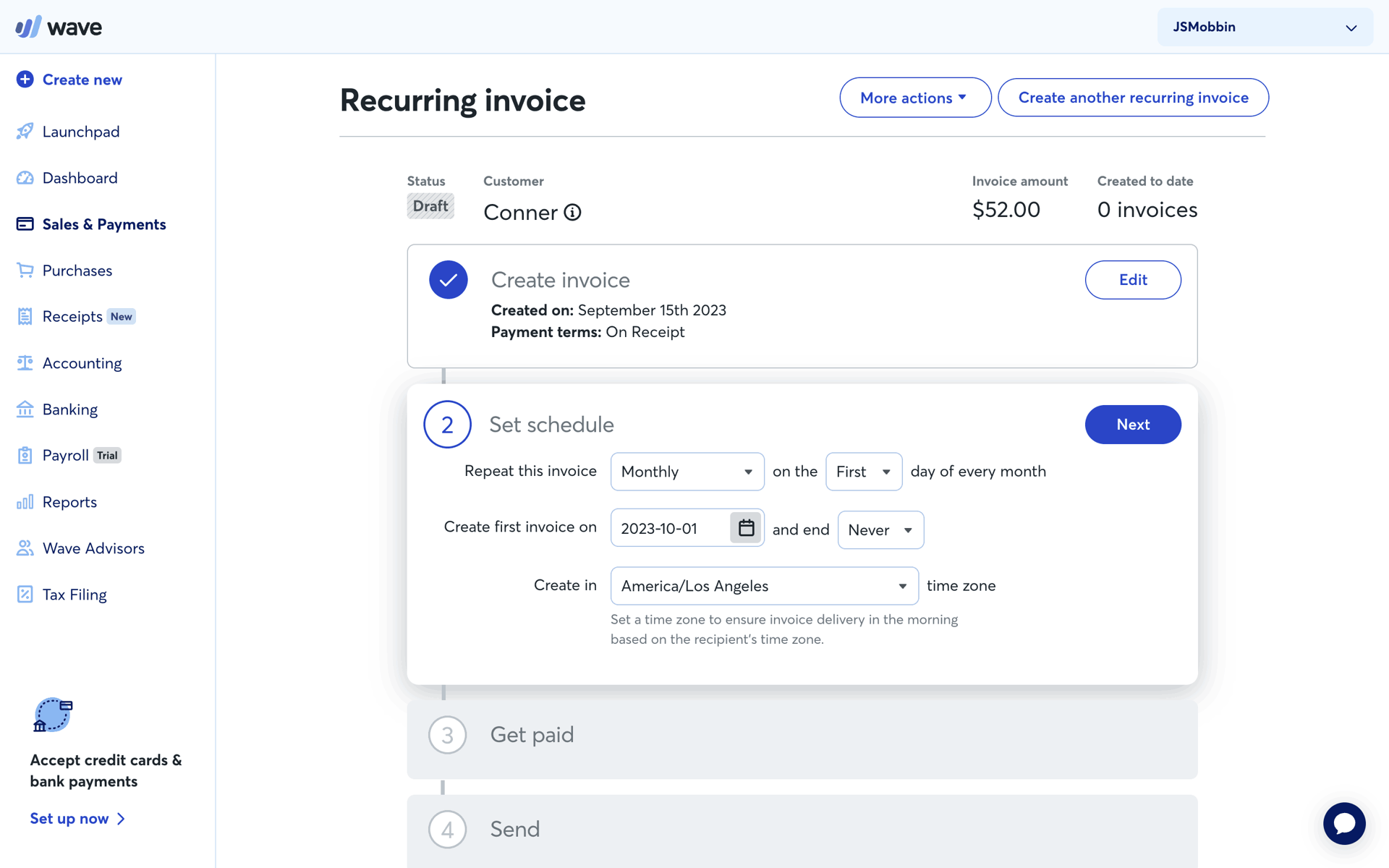 Wave Web Business interface screenshot 10