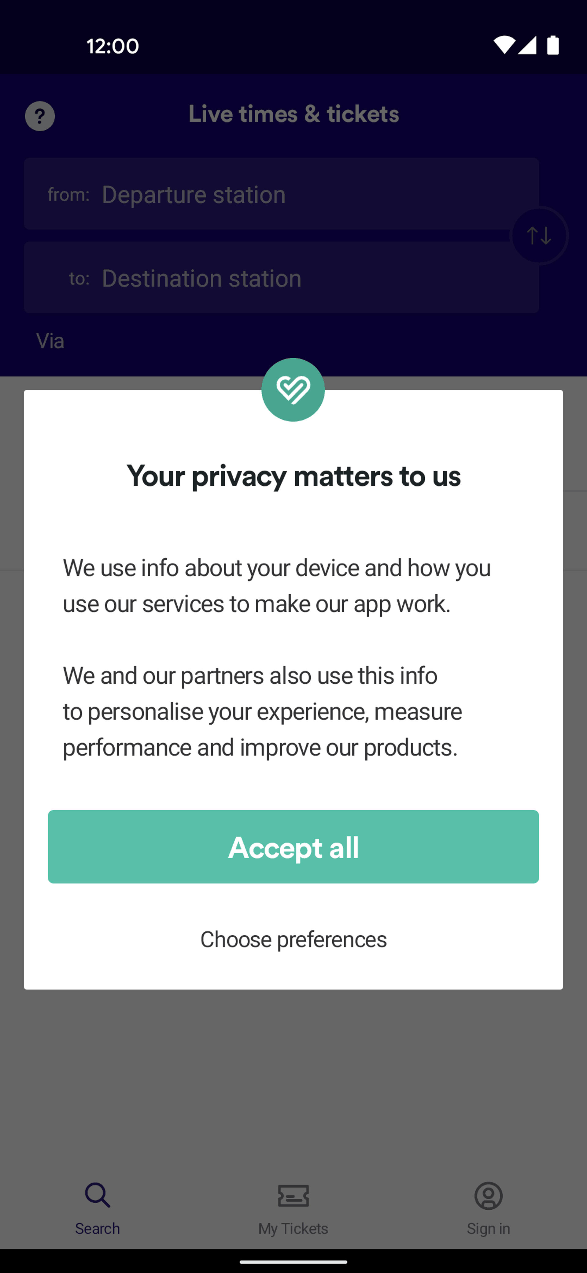 Trainline Android Travel & Transportation interface screenshot 4