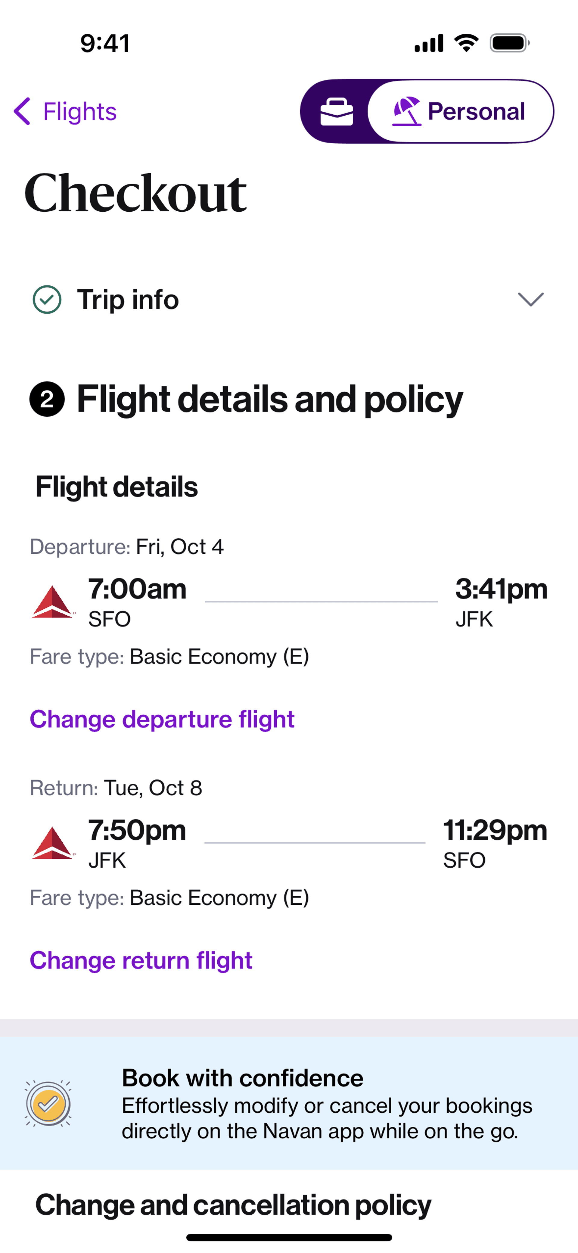 Navan iOS Business interface screenshot 4
