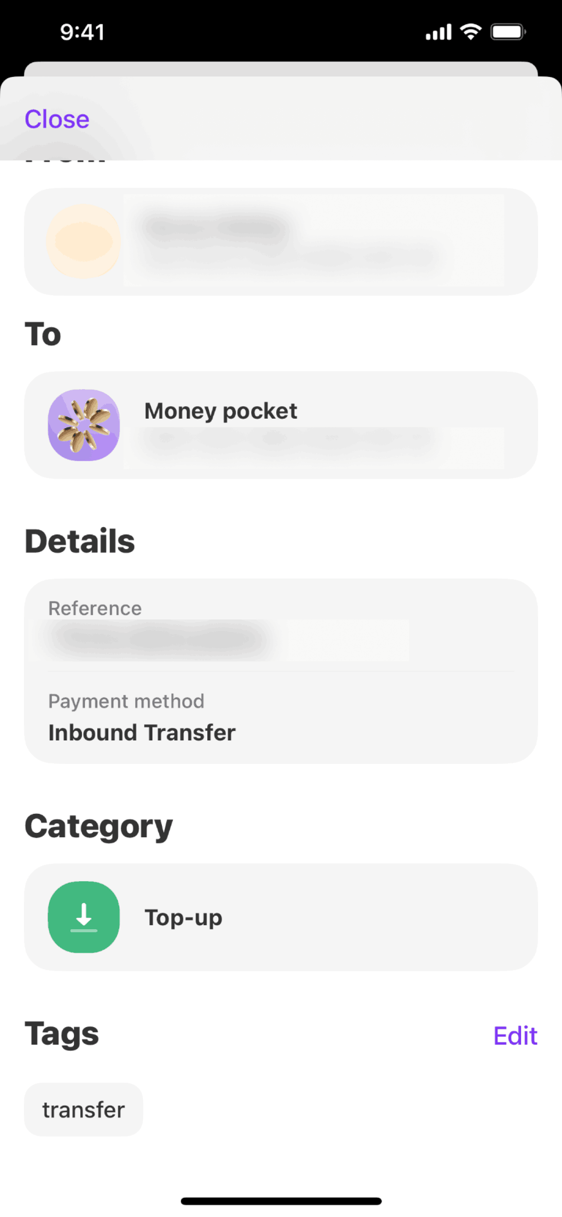 Vivid iOS Finance interface screenshot 2
