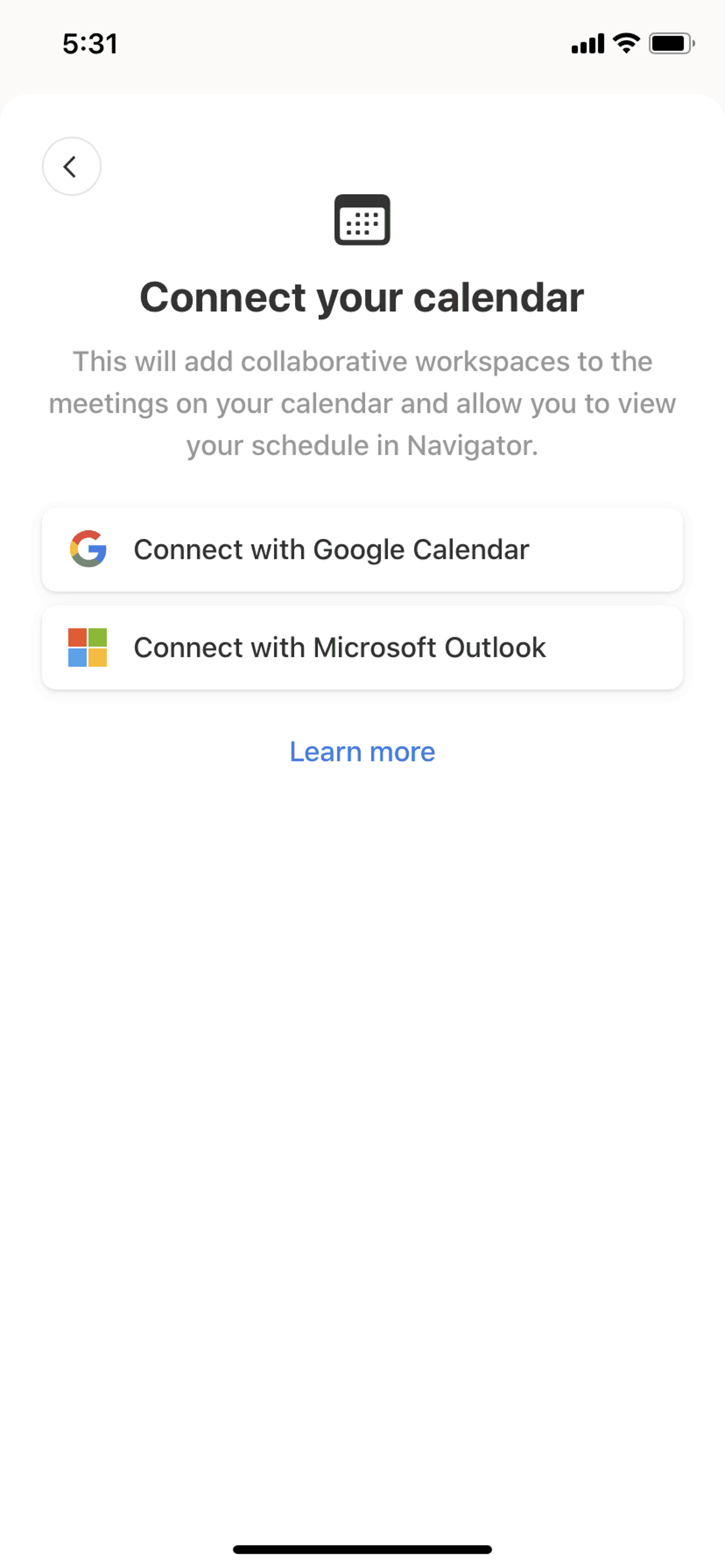 Navigator iOS Productivity interface screenshot 5