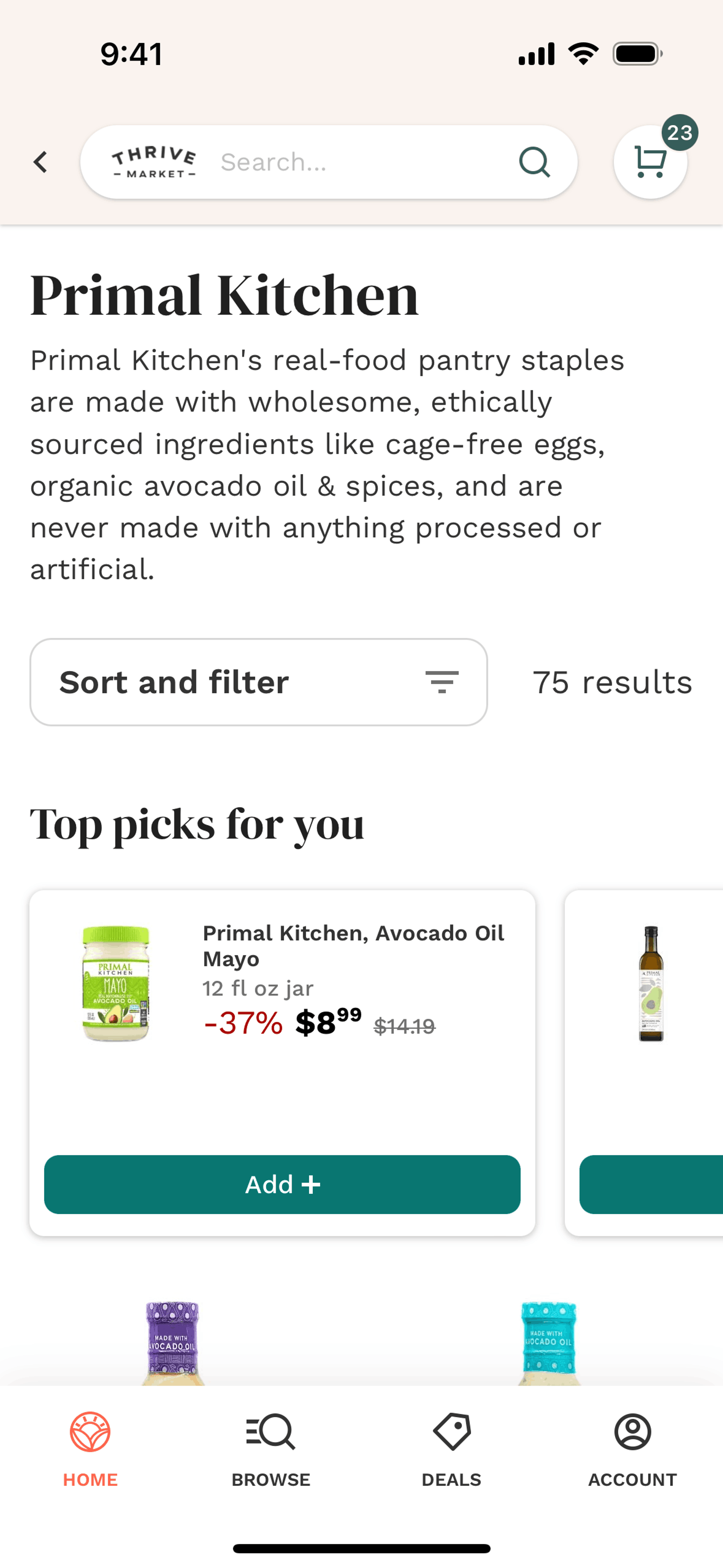 Thrive Market iOS Shopping interface screenshot 20