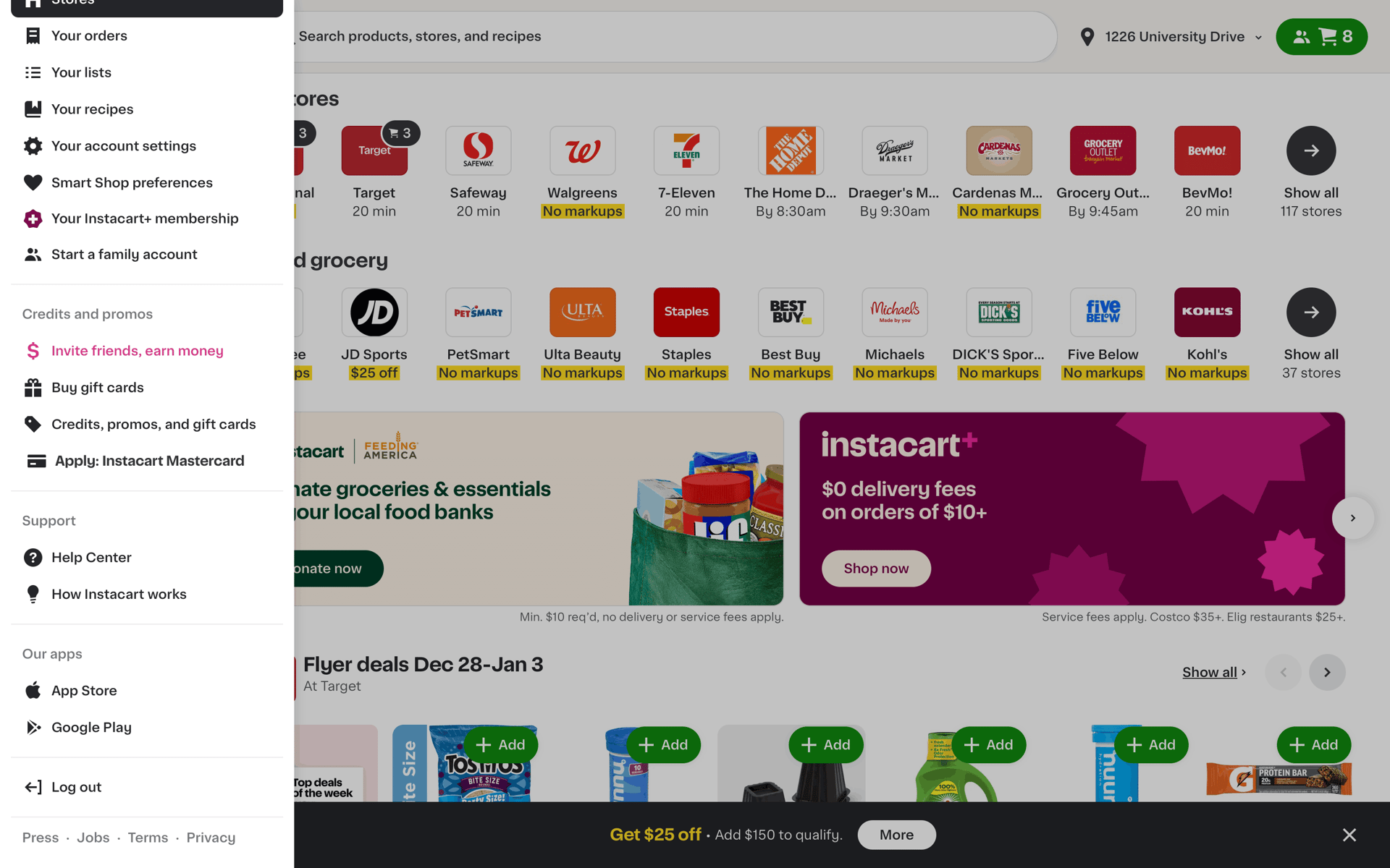 Instacart Web Shopping interface screenshot 6