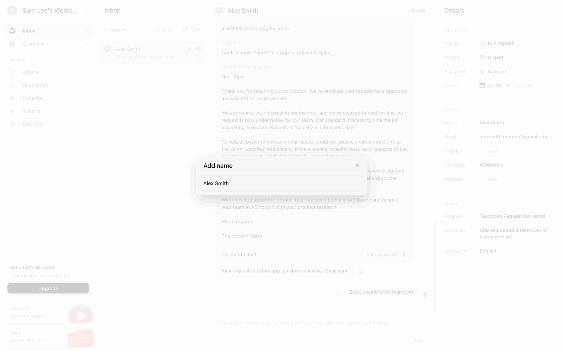 Lemni Web Business interface screenshot 17