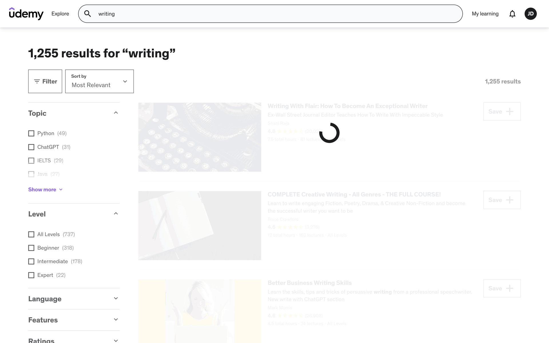 Udemy Web Education interface screenshot 15
