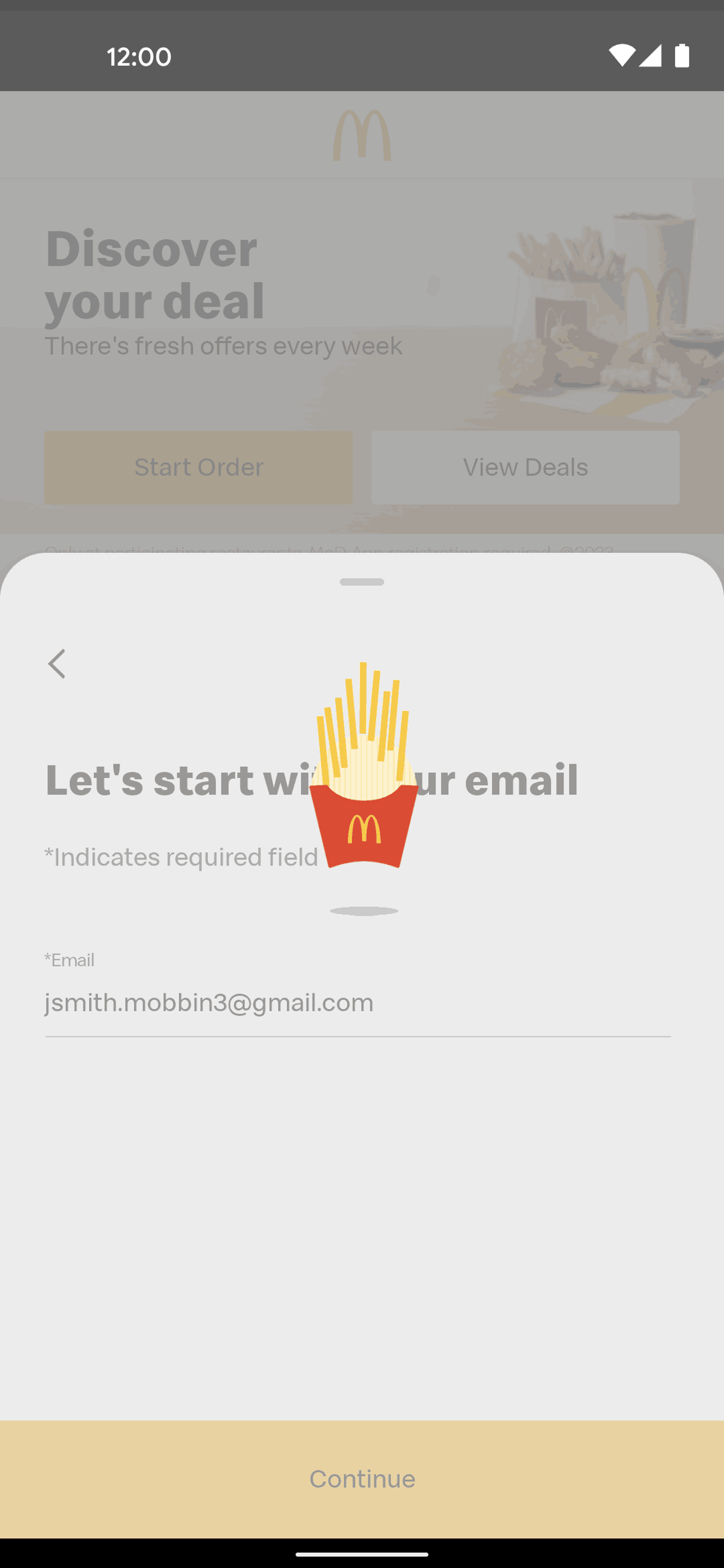 McDonald's Android Food & Drink interface screenshot 5