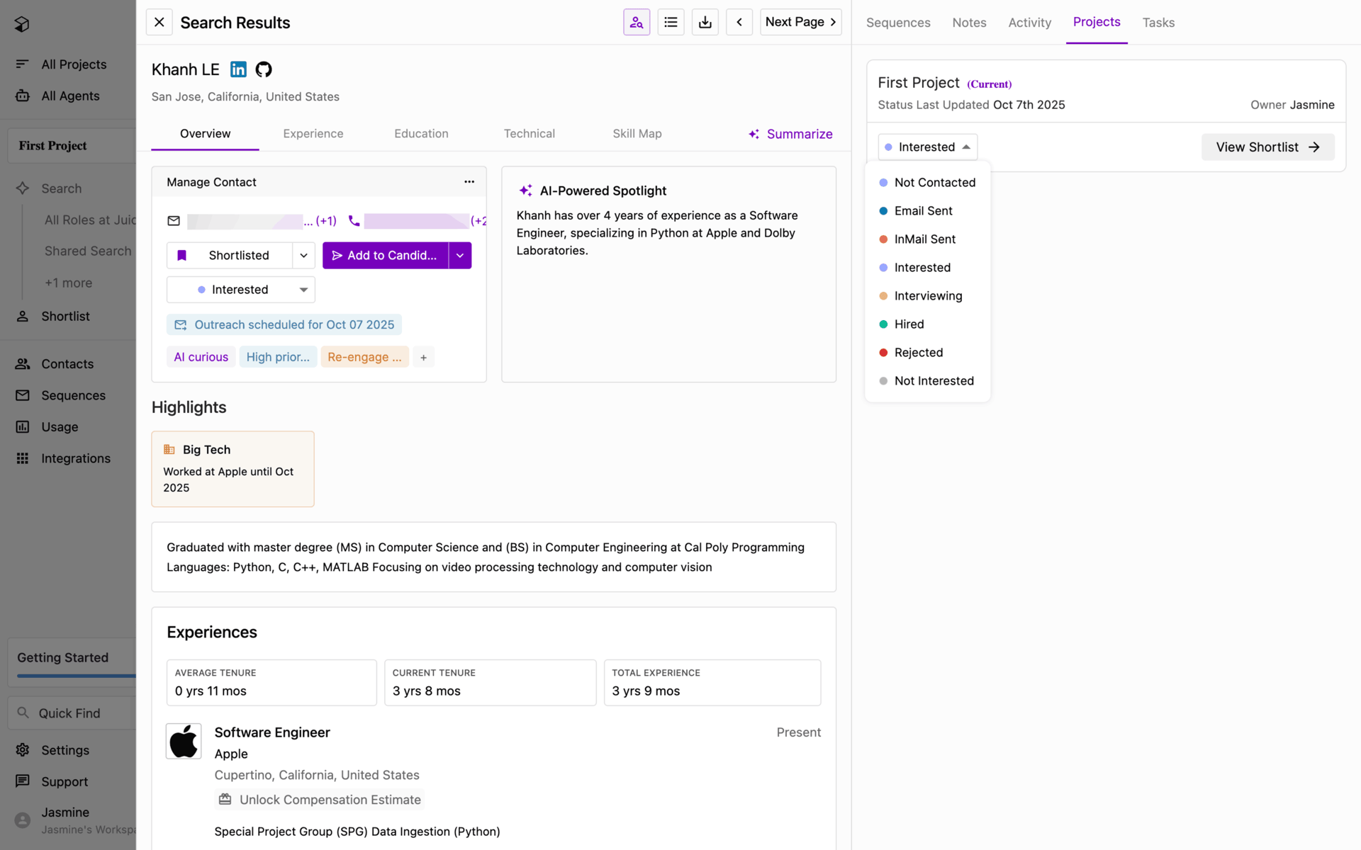 Juicebox Web Jobs & Recruitment interface screenshot 15
