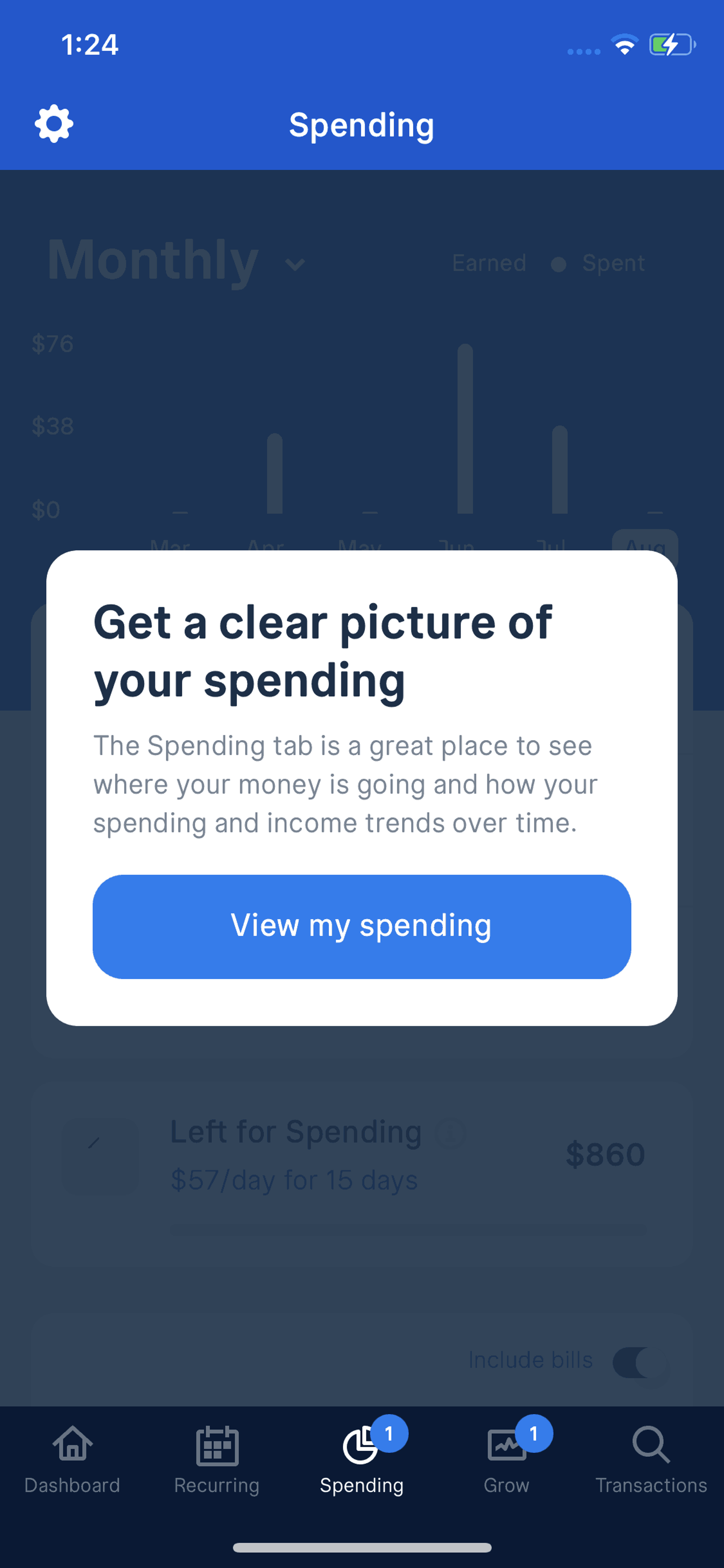 Truebill iOS Finance interface screenshot 4
