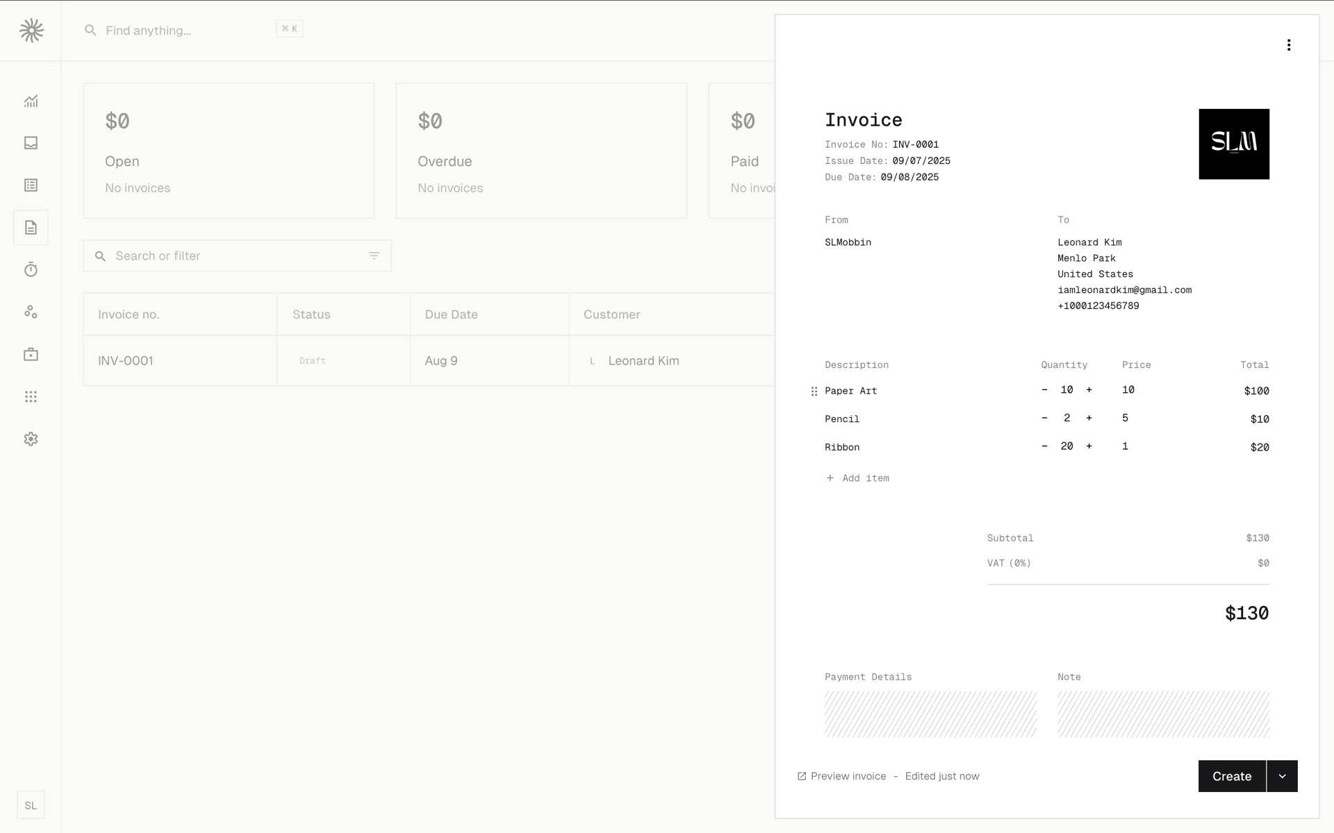 Midday Web Finance interface screenshot 8