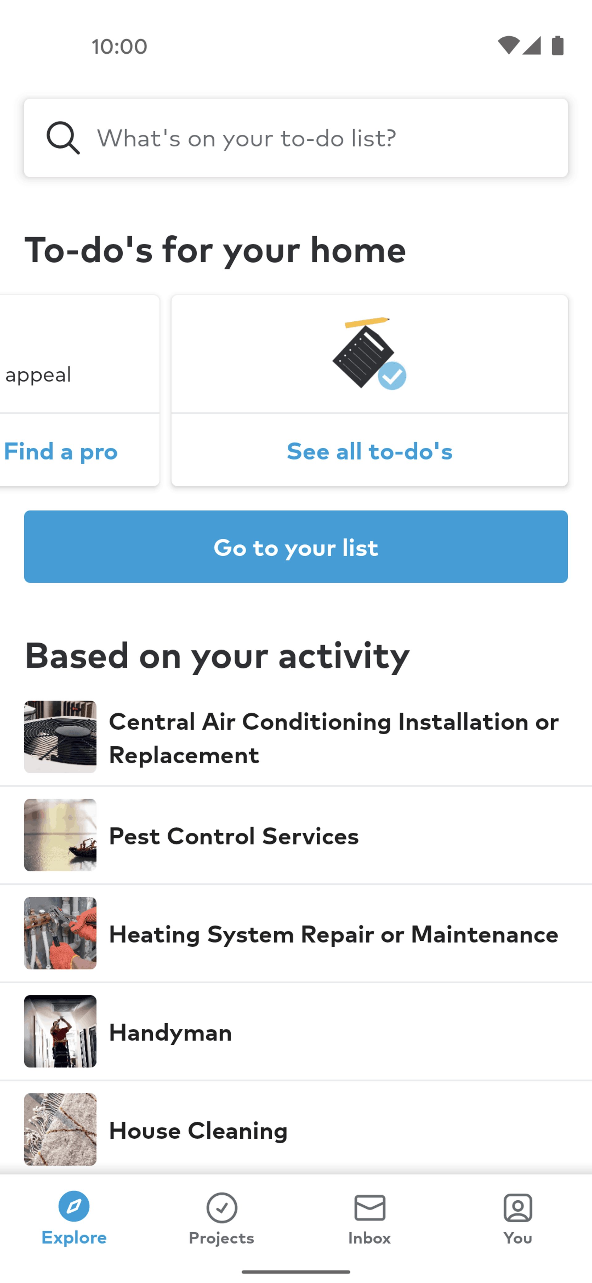 Thumbtack Android Lifestyle interface screenshot 22