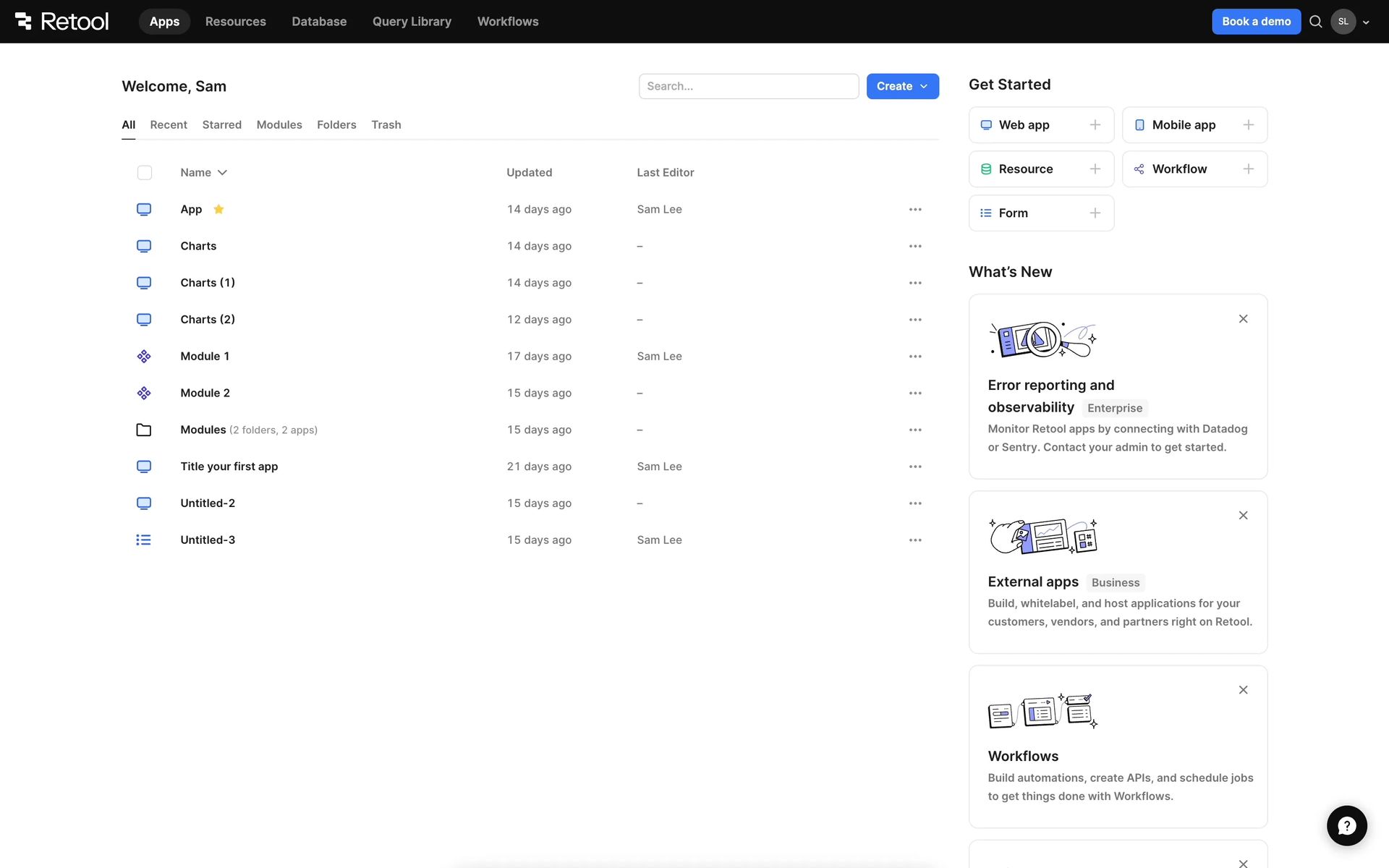Retool Web Developer Tools interface screenshot 20