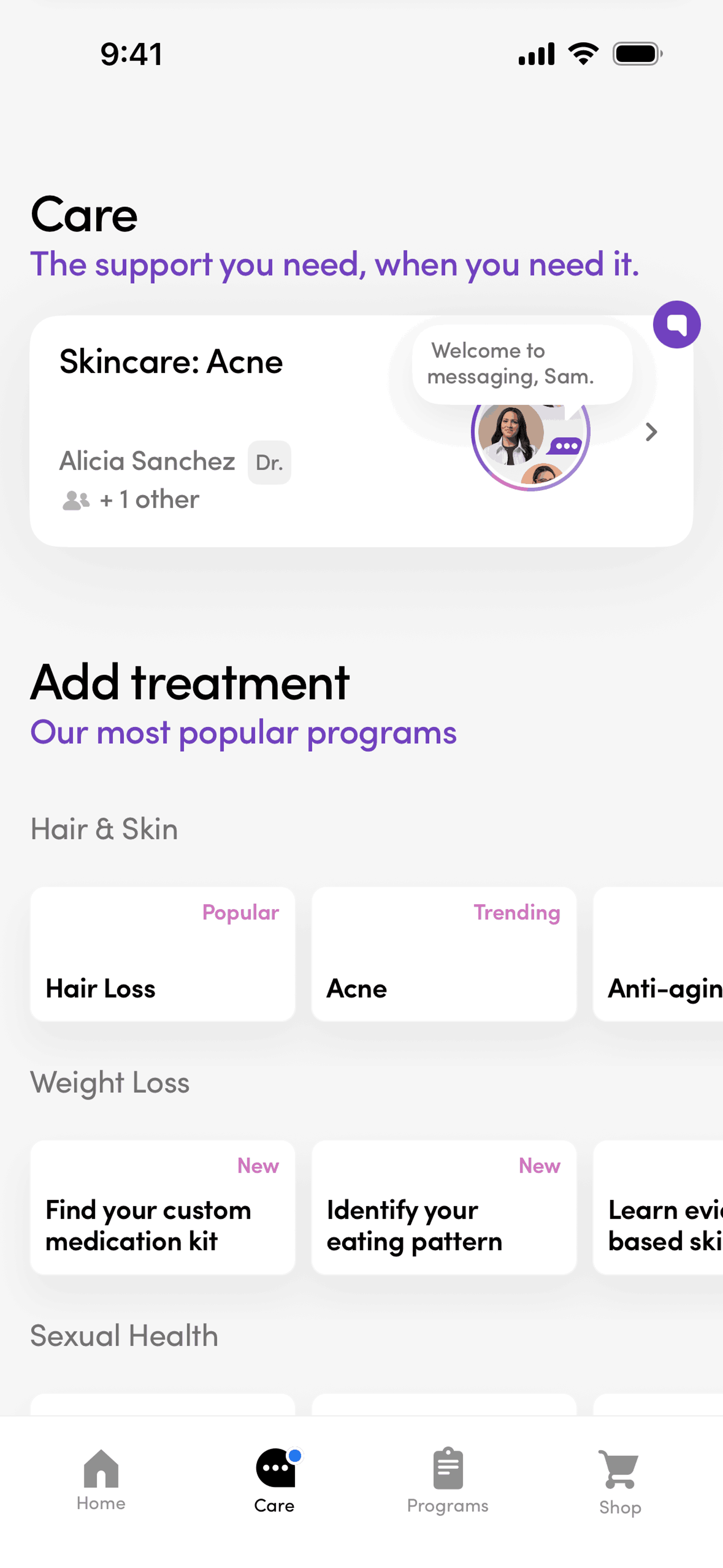 Hers iOS Medical interface screenshot 14