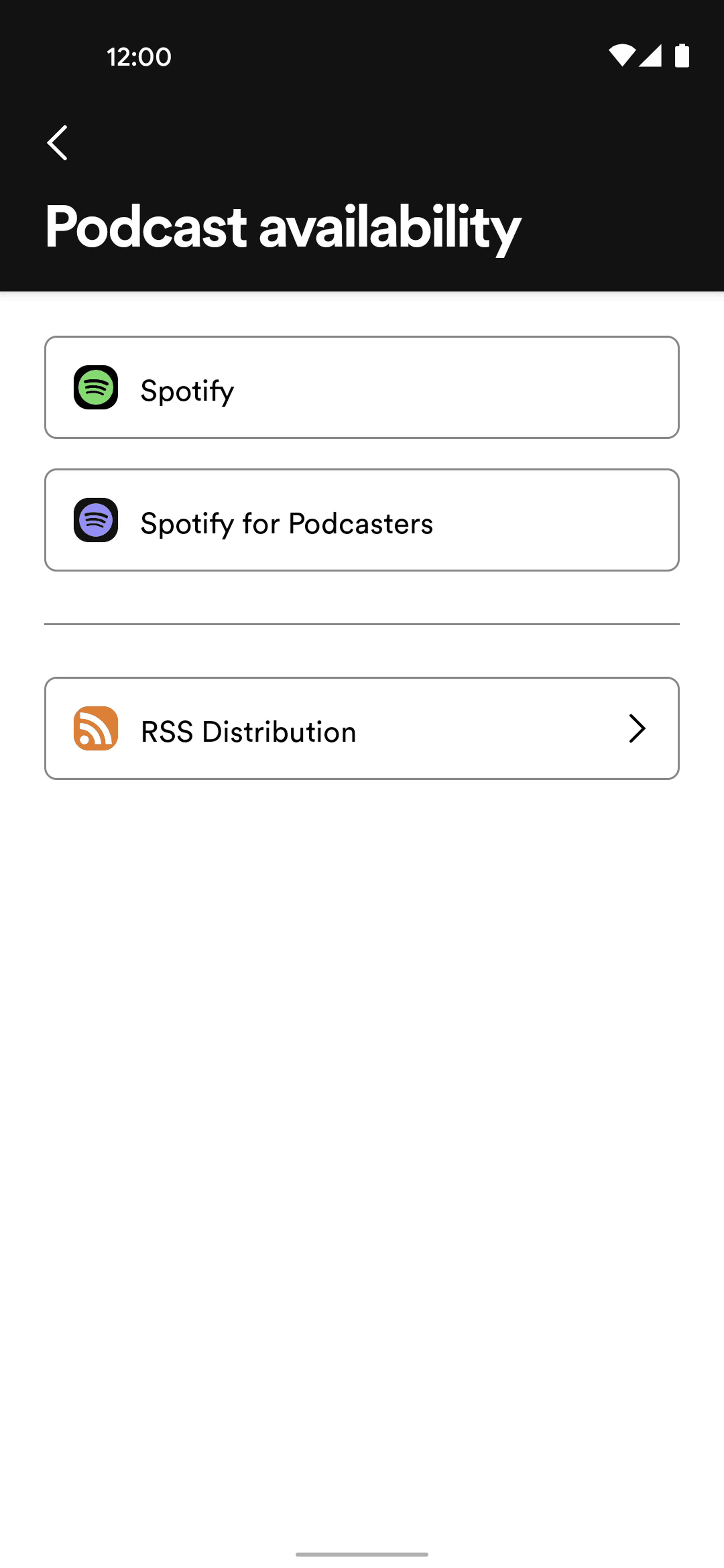 Spotify for Podcasters Android Business interface screenshot 18