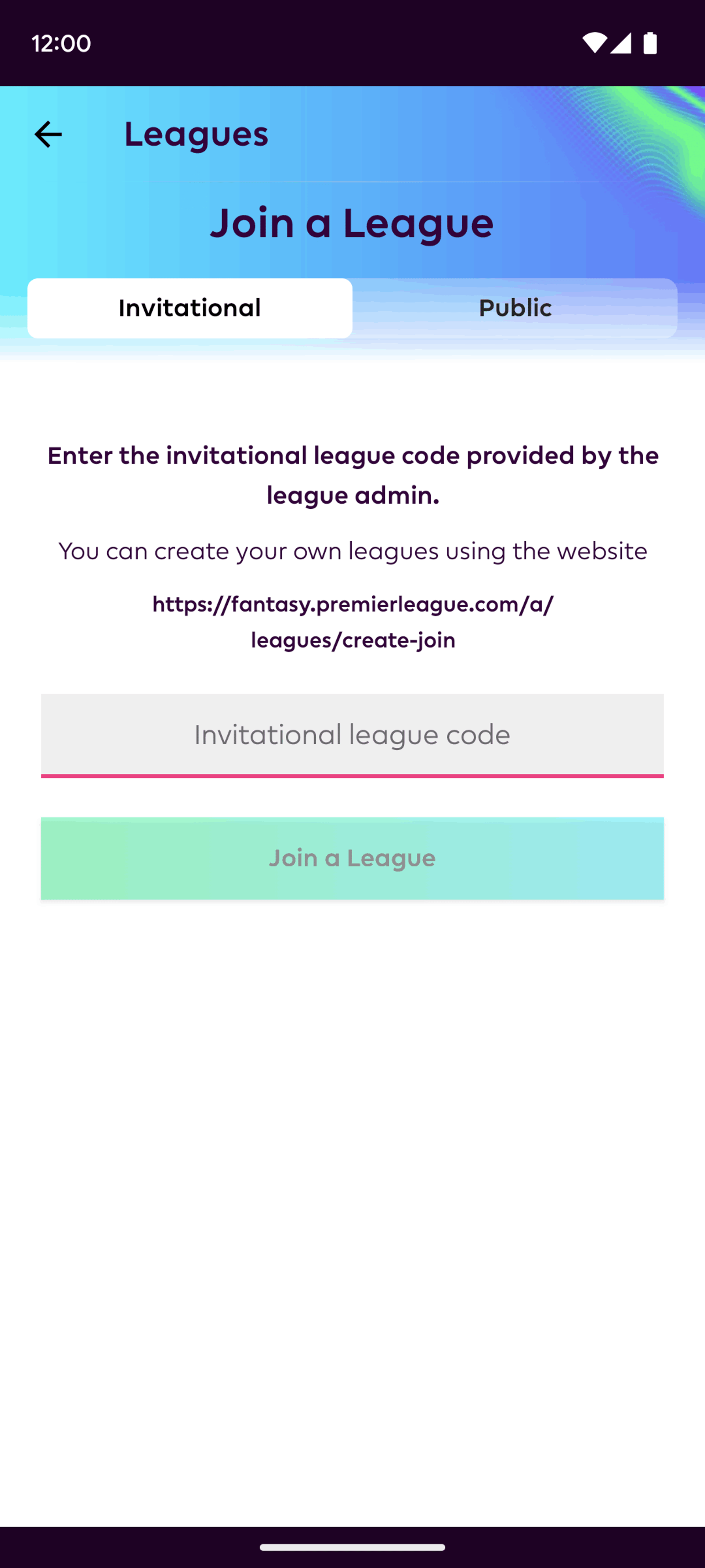 Premier League Android Sports interface screenshot 8