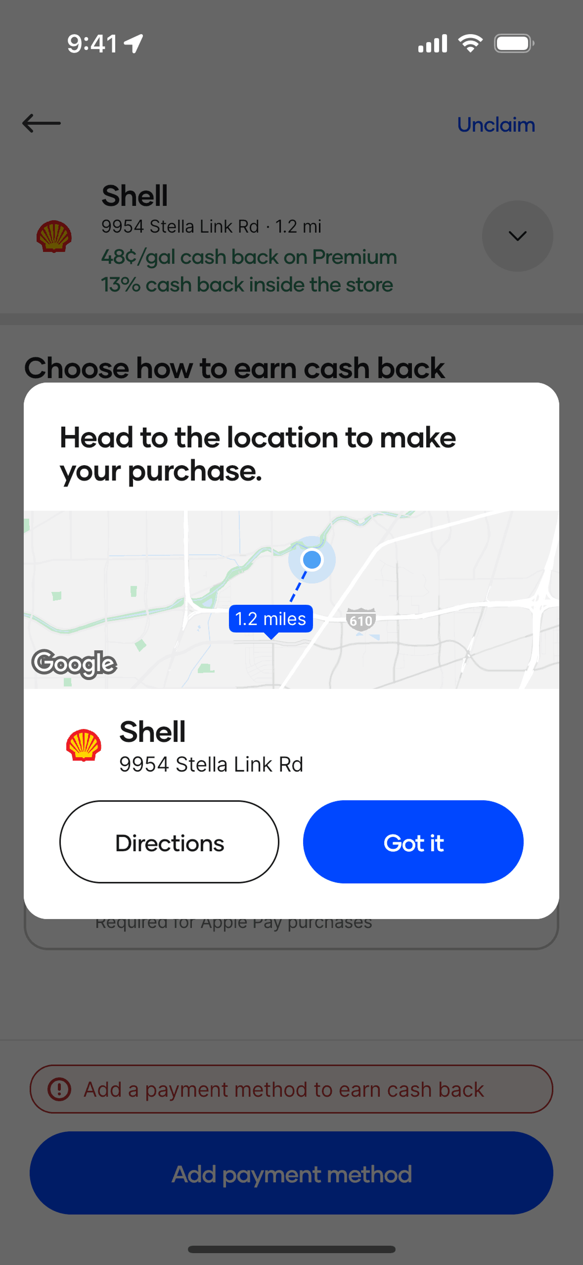 Upside iOS Travel & Transportation interface screenshot 7