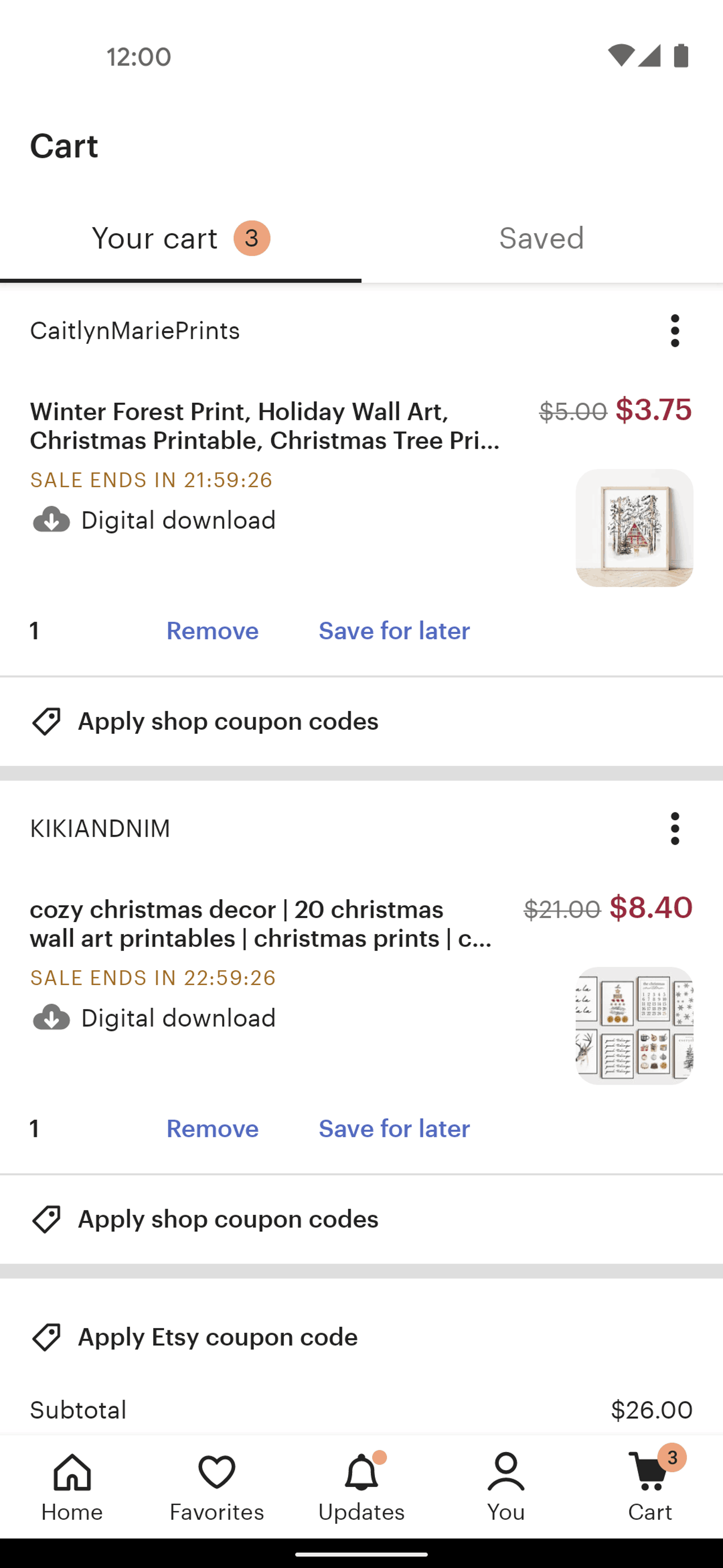 Etsy Android Shopping interface screenshot 4