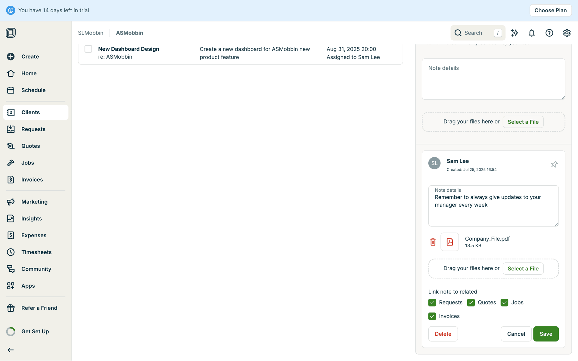 Jobber Web Business interface screenshot 6