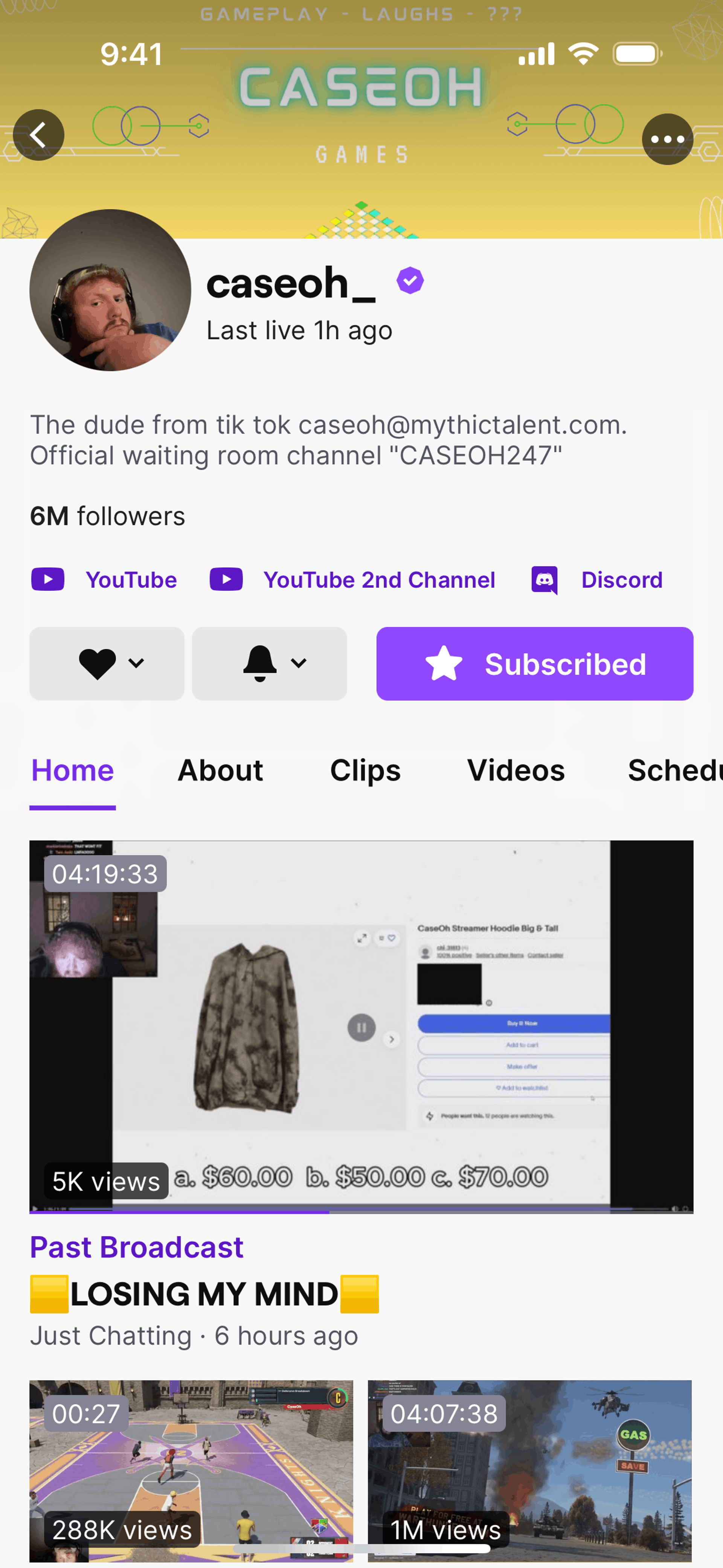 Twitch iOS Photo & Video interface screenshot 2