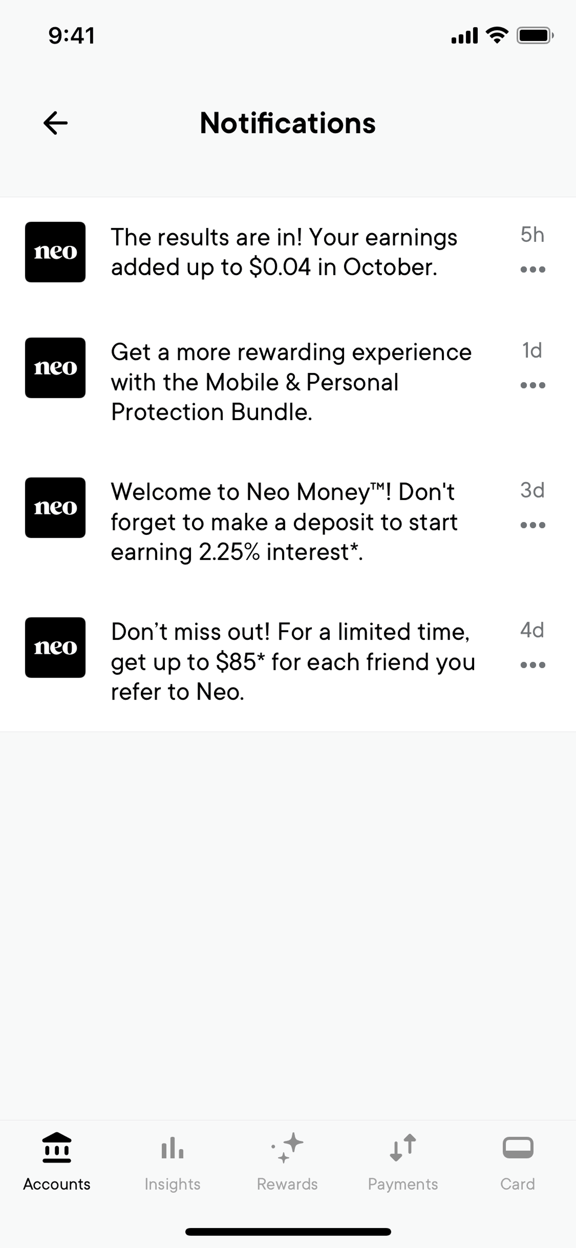 Neo Financial iOS Finance interface screenshot 13