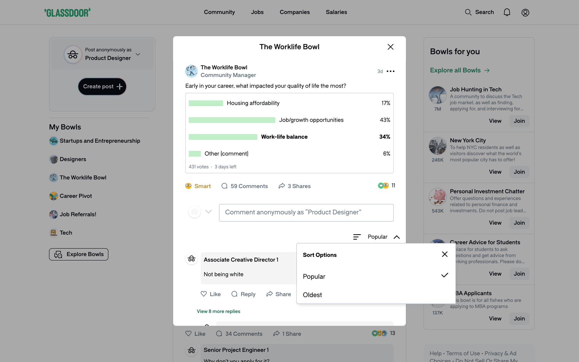 Glassdoor Web Business interface screenshot 20