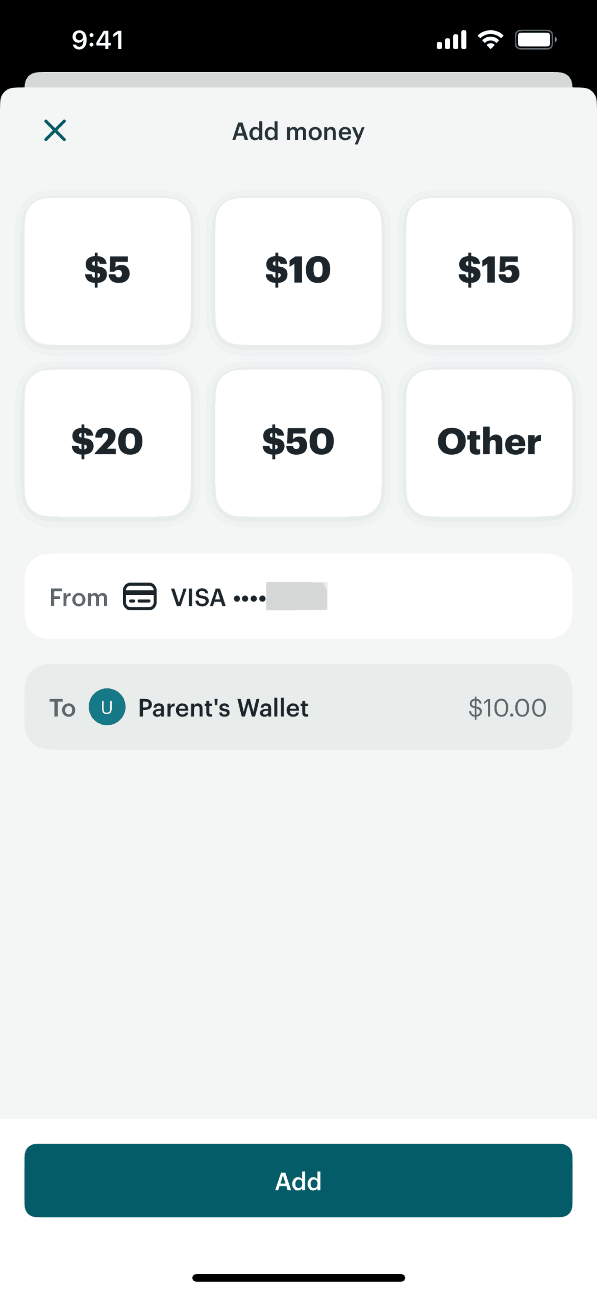 Greenlight iOS Finance interface screenshot 8