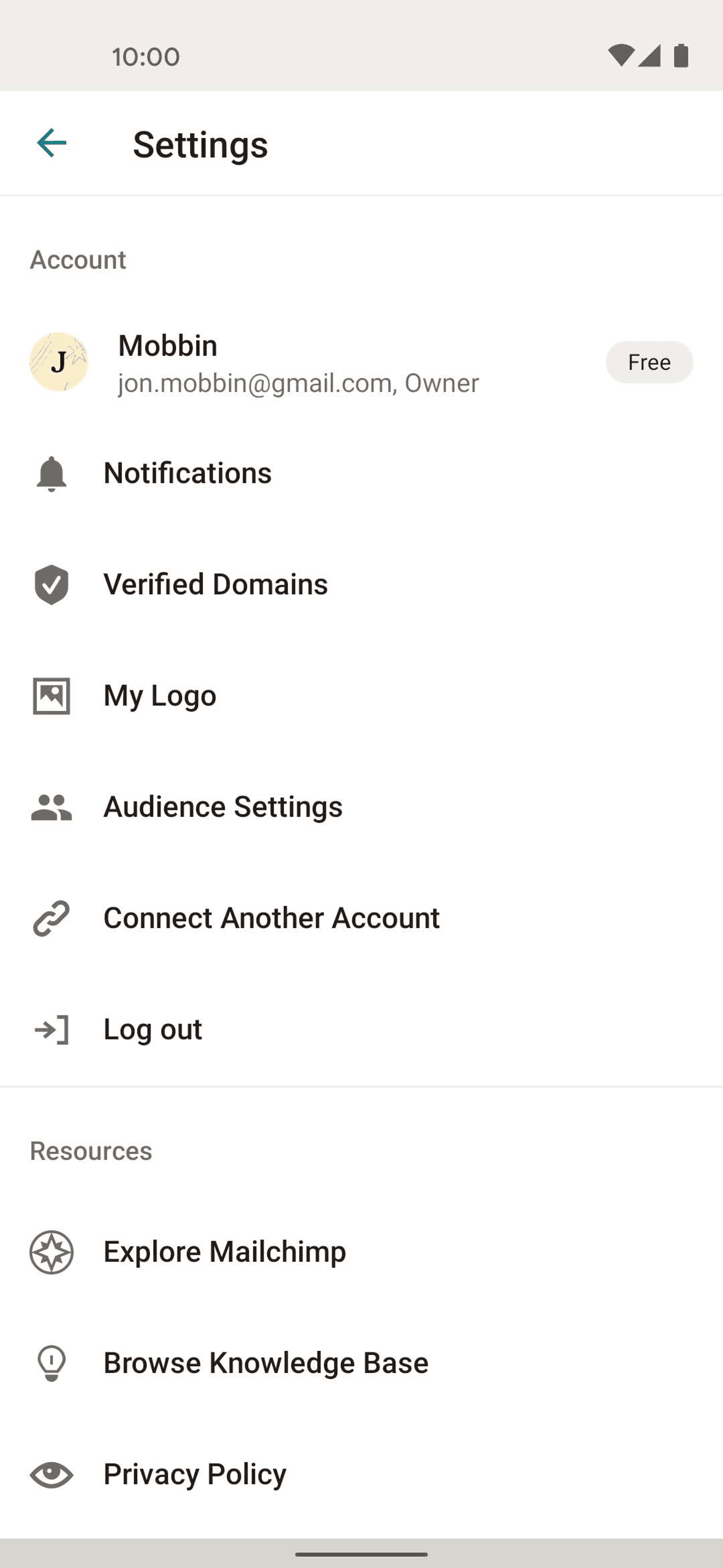 Mailchimp Android Business interface screenshot 21