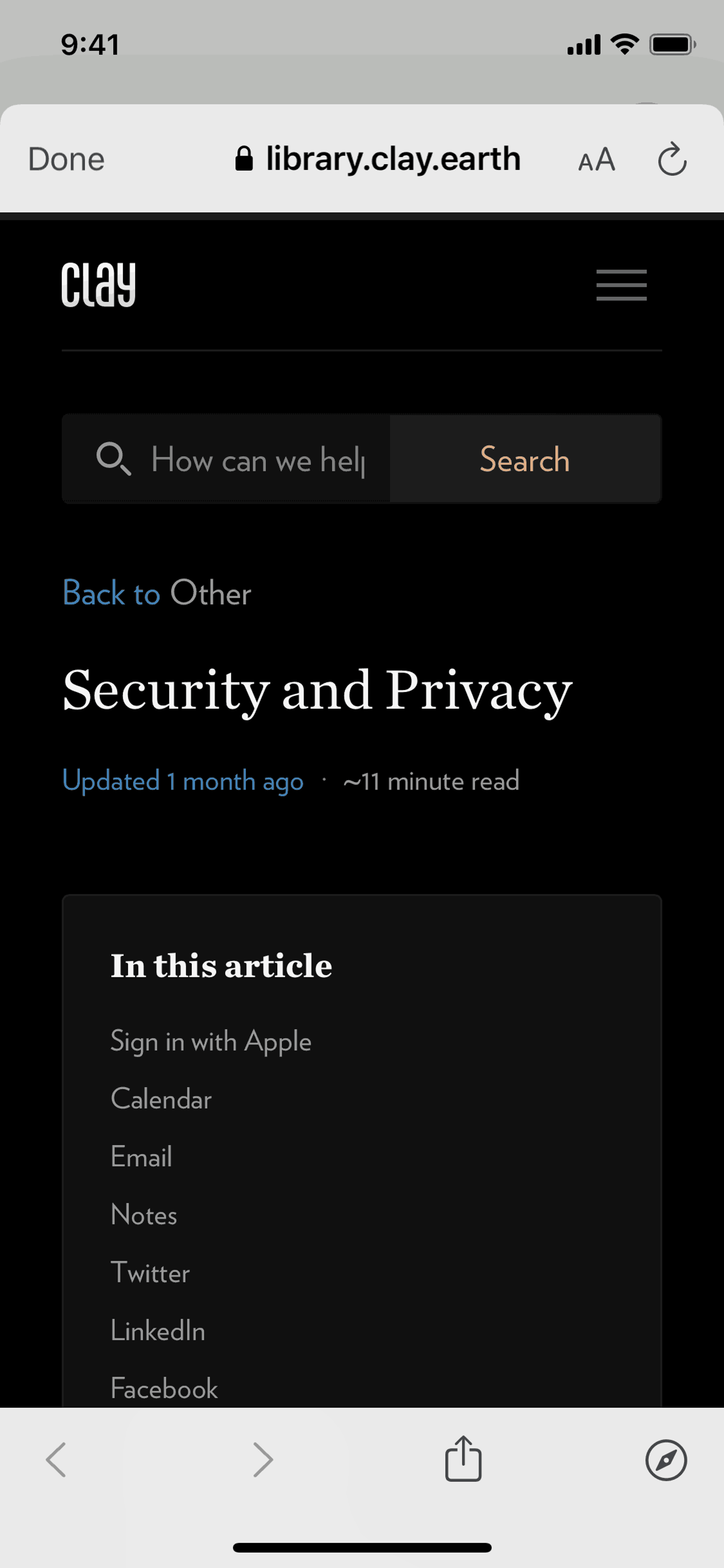 Clay iOS Productivity interface screenshot 22