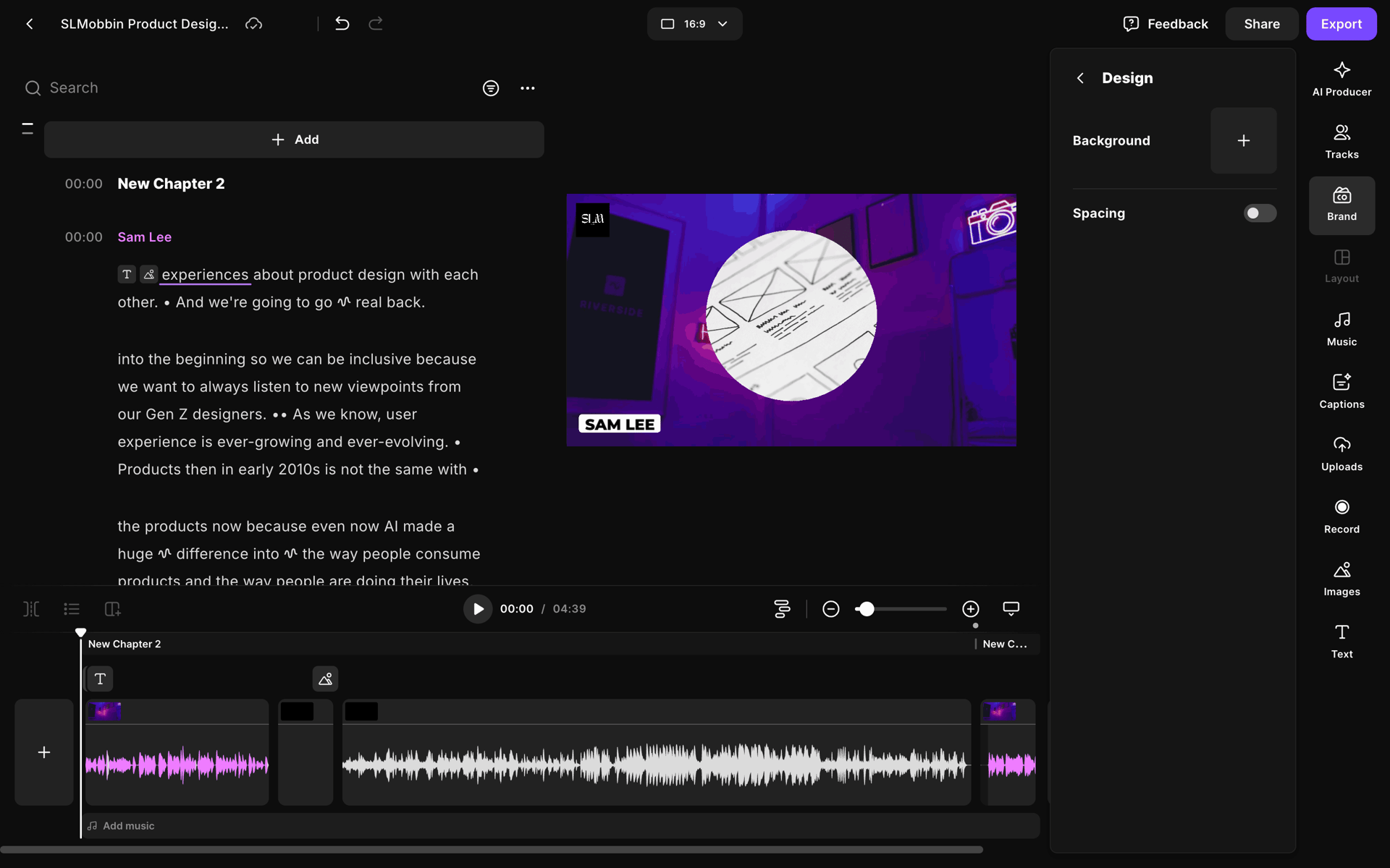 Riverside Web Photo & Video interface screenshot 16