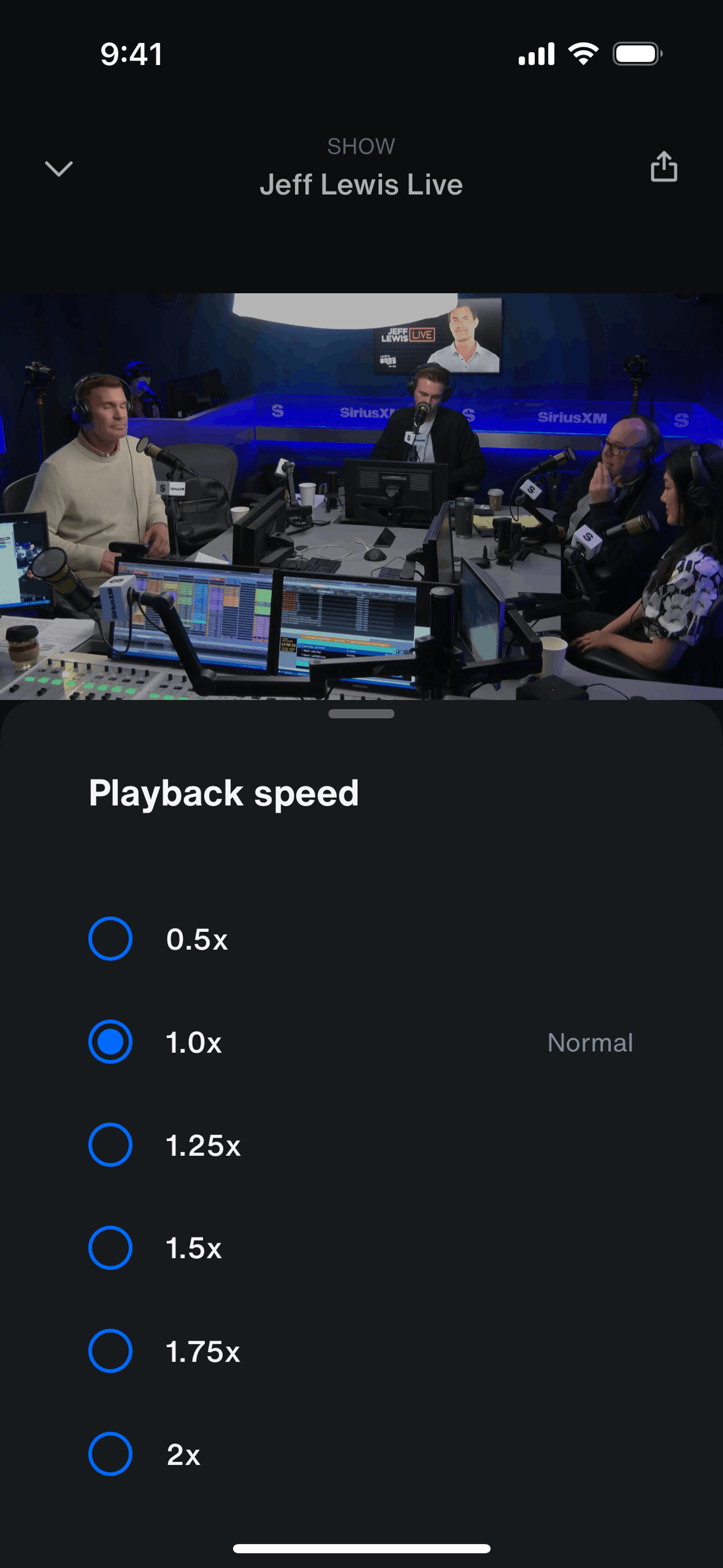 SiriusXM iOS Music & Audio interface screenshot 19