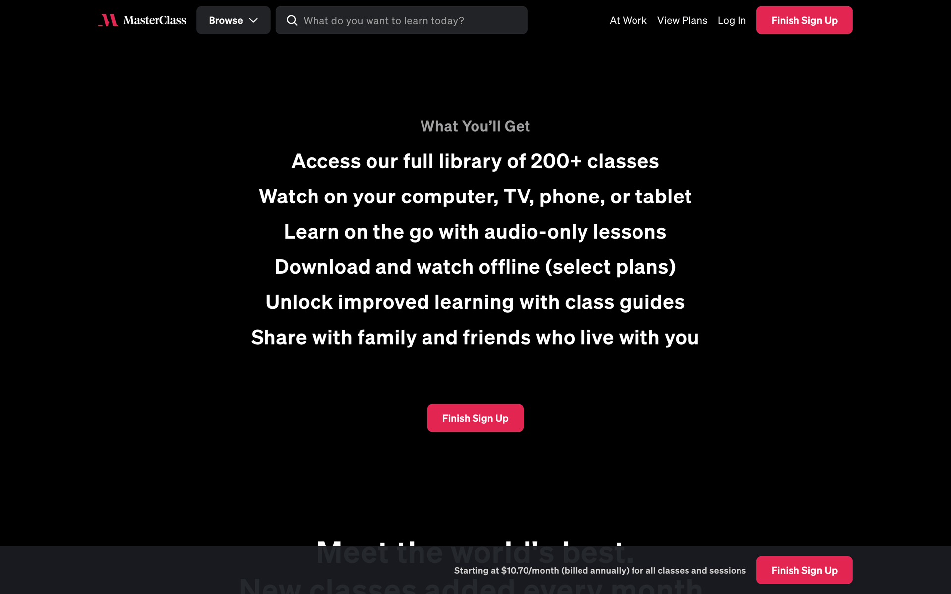 MasterClass Web Business interface screenshot 20