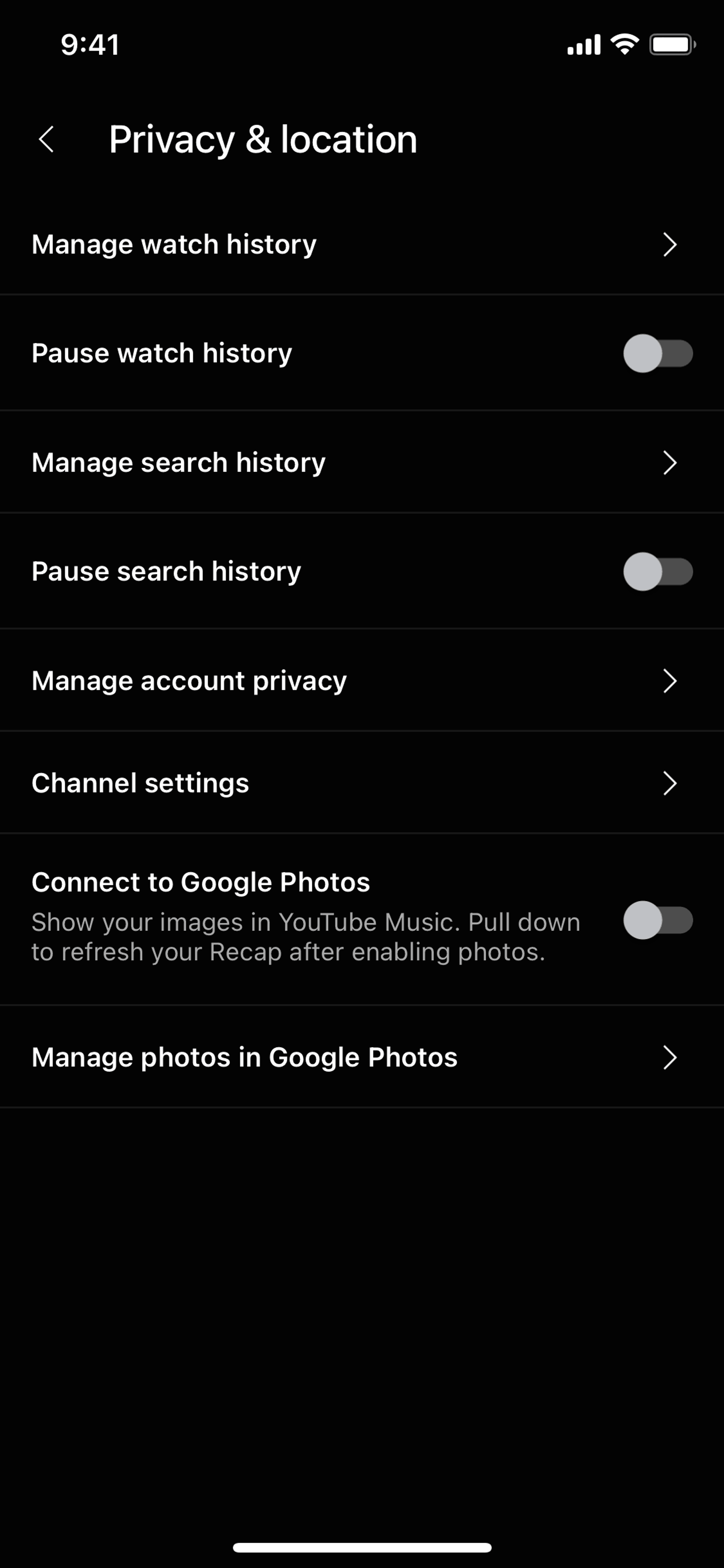 YouTube Music iOS Music & Audio interface screenshot 14