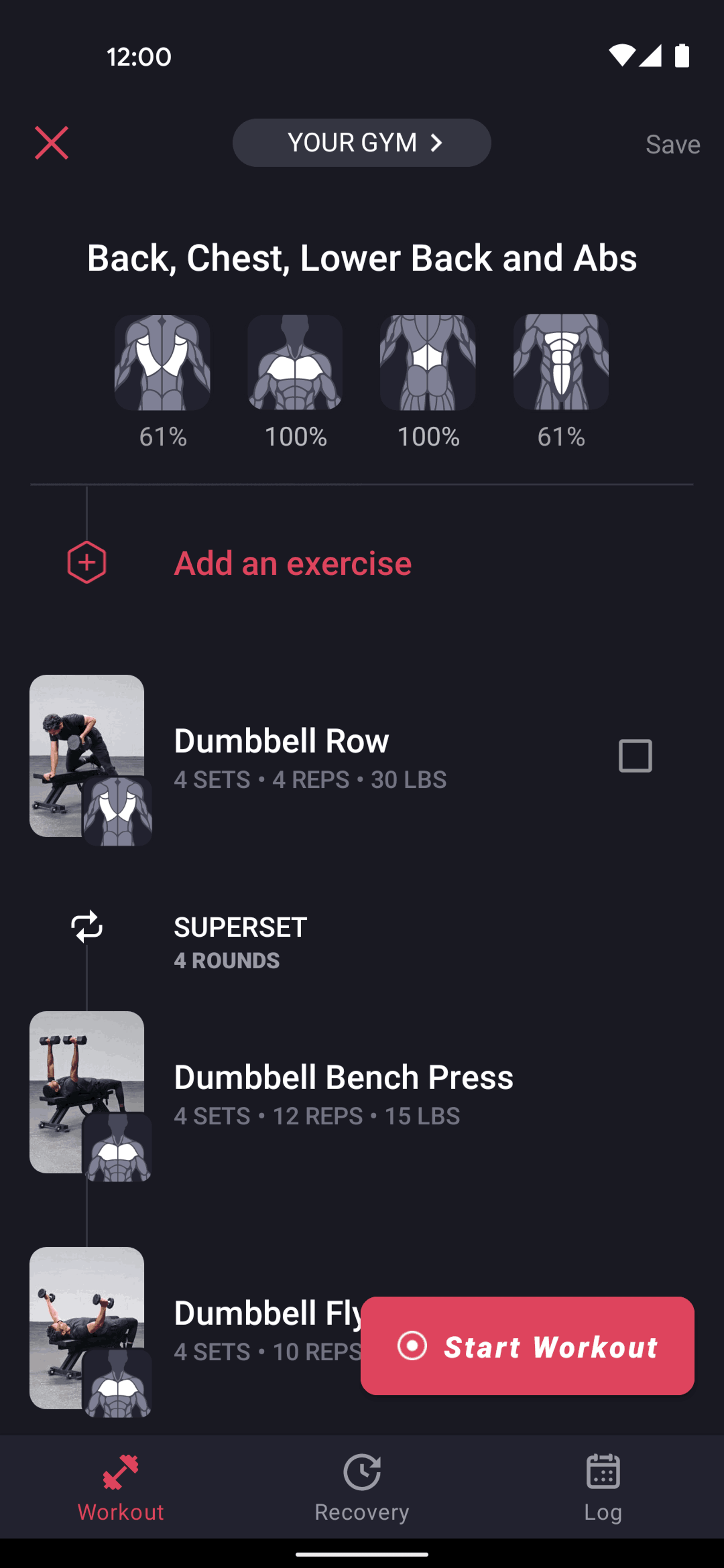 Fitbod Android Health & Fitness interface screenshot 8