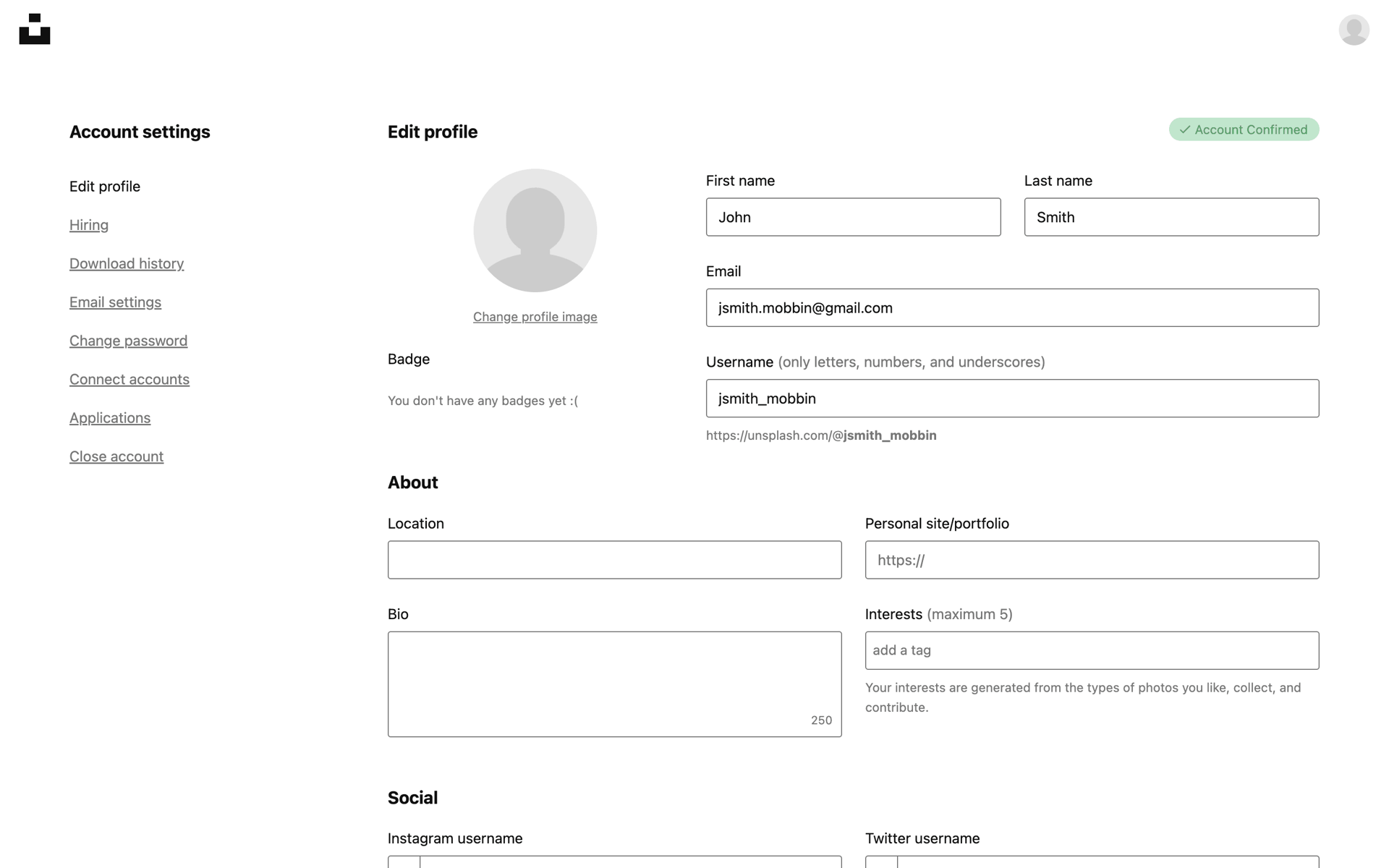 Unsplash Web Photo & Video interface screenshot 17