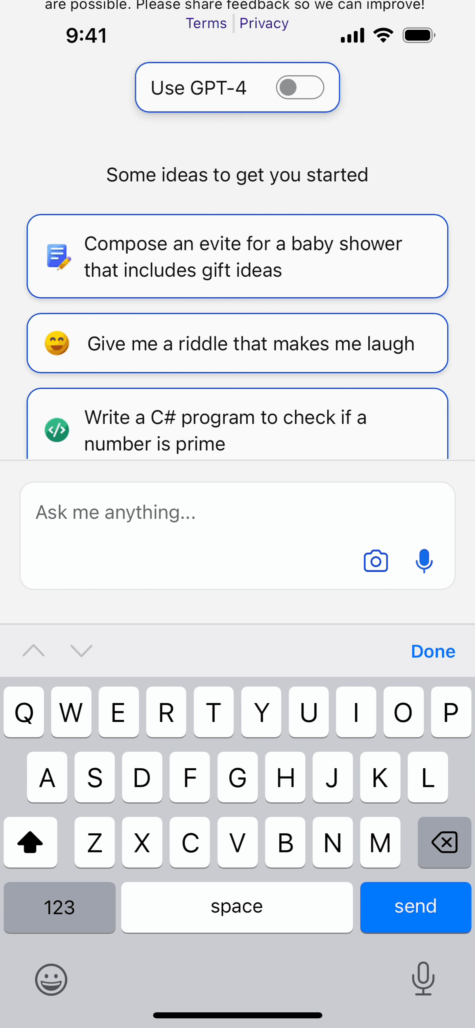 Microsoft Copilot iOS AI interface screenshot 14