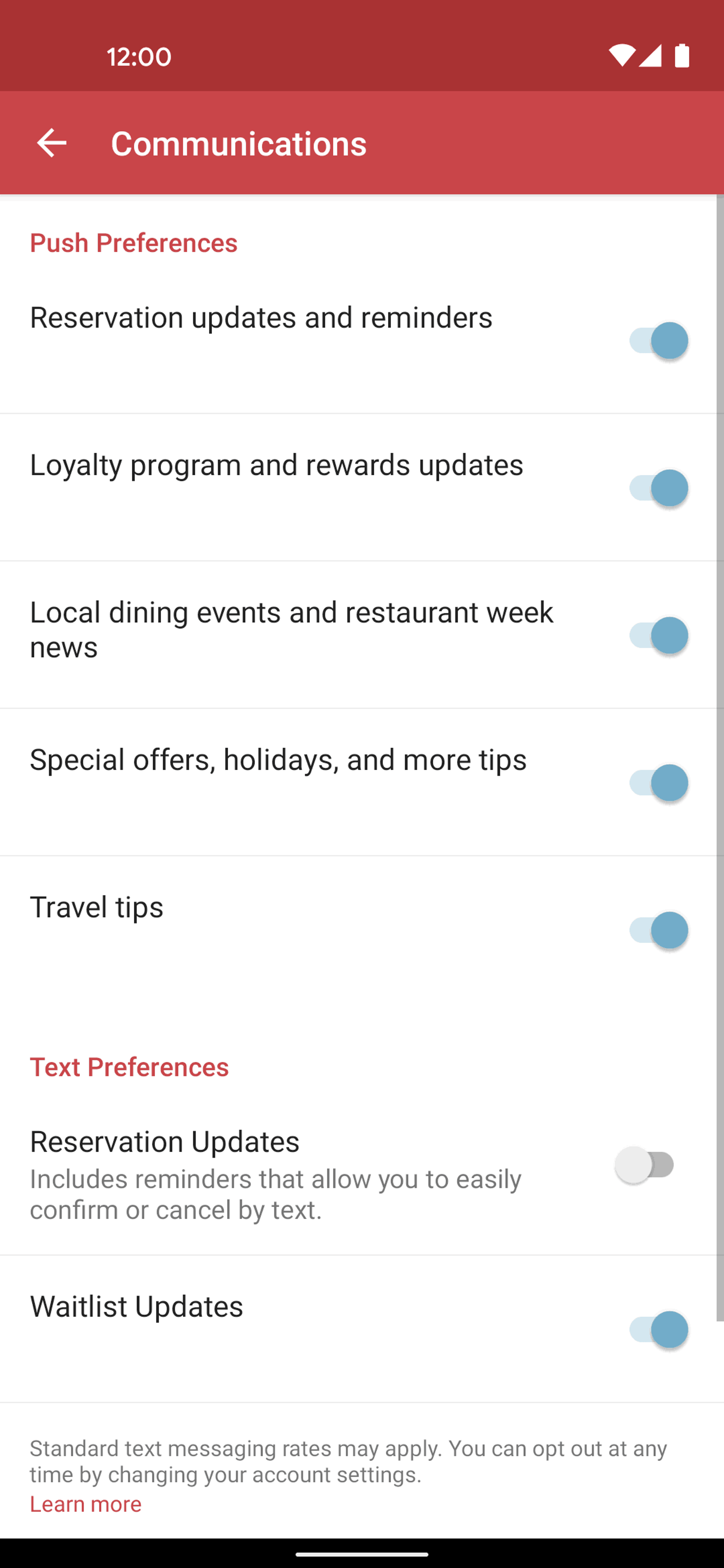 OpenTable Android Food & Drink interface screenshot 21