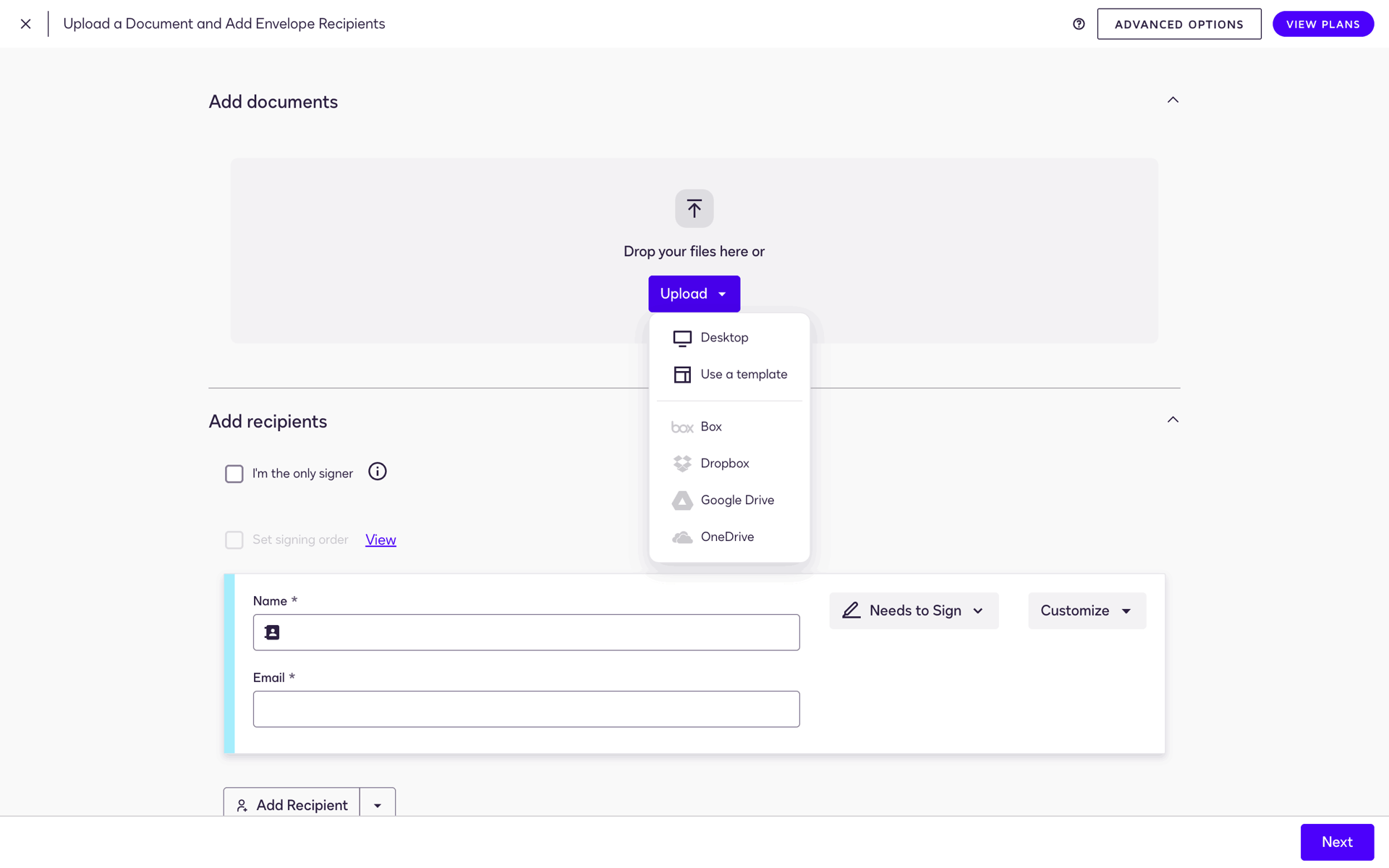 Docusign Web Business interface screenshot 18