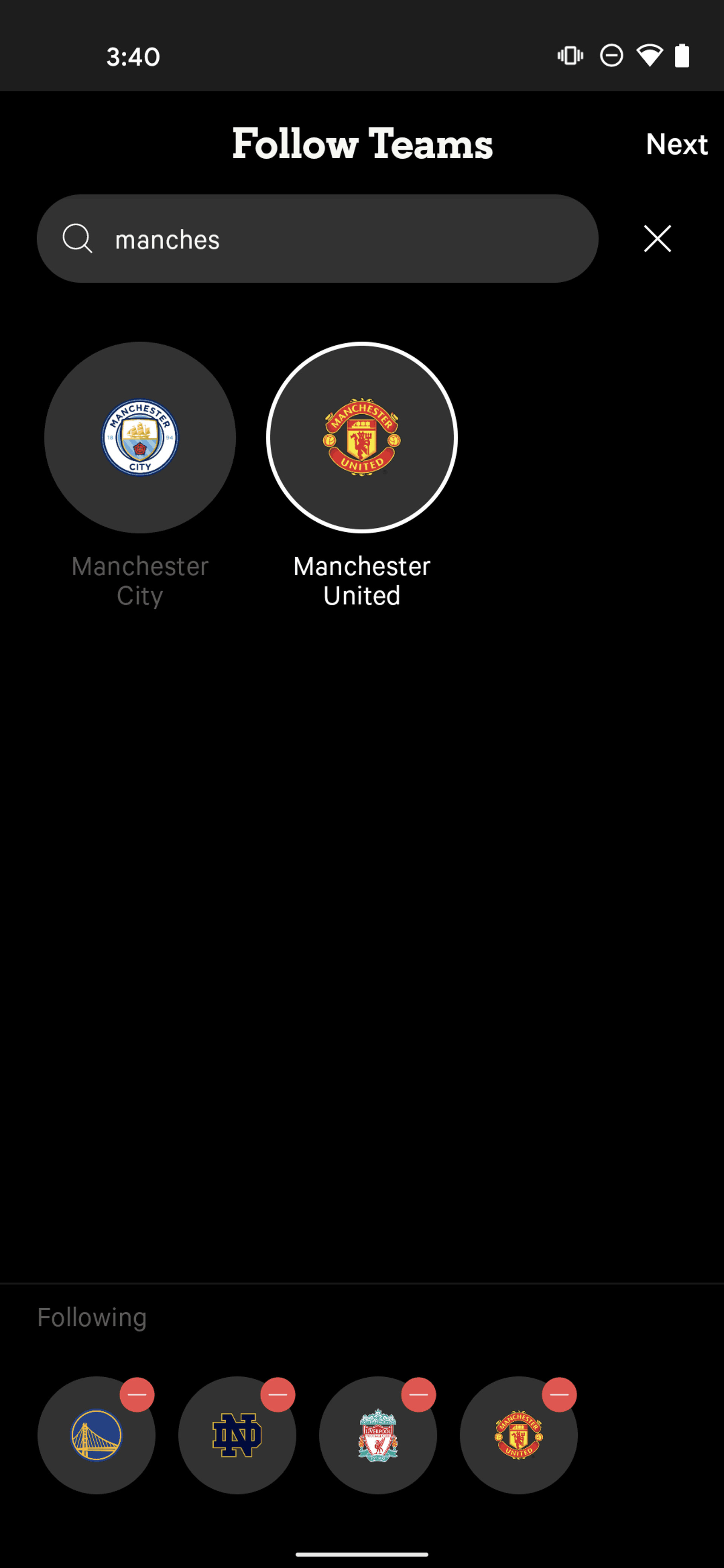The Athletic Android Sports interface screenshot 7