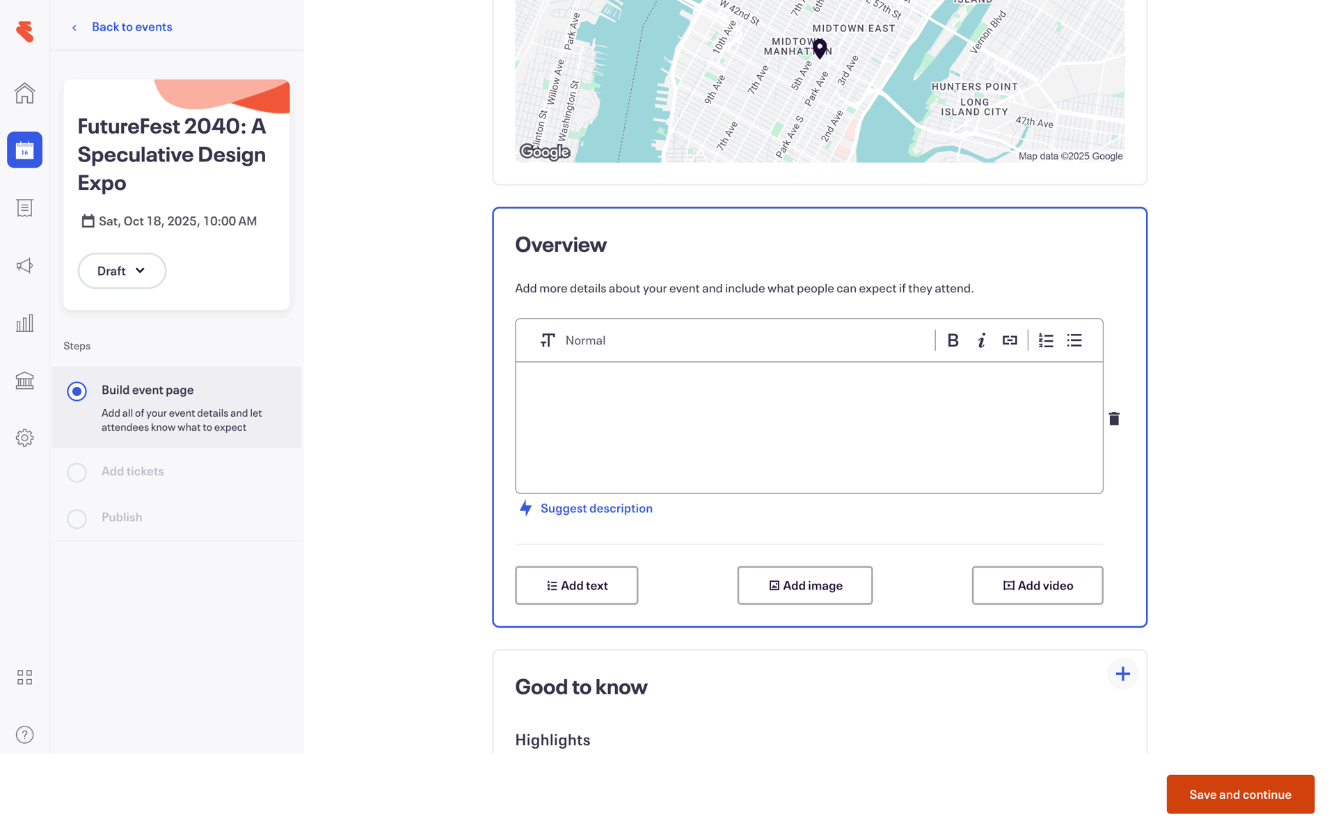Eventbrite Web Entertainment interface screenshot 13