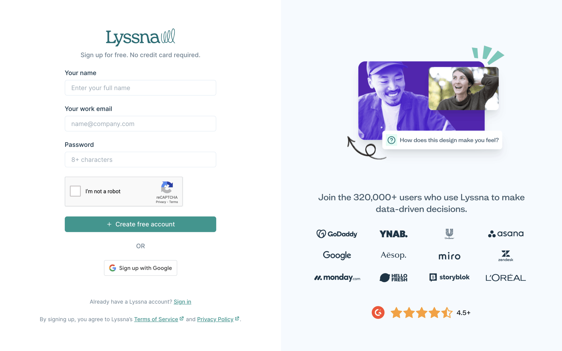 Lyssna Web Business interface screenshot 7