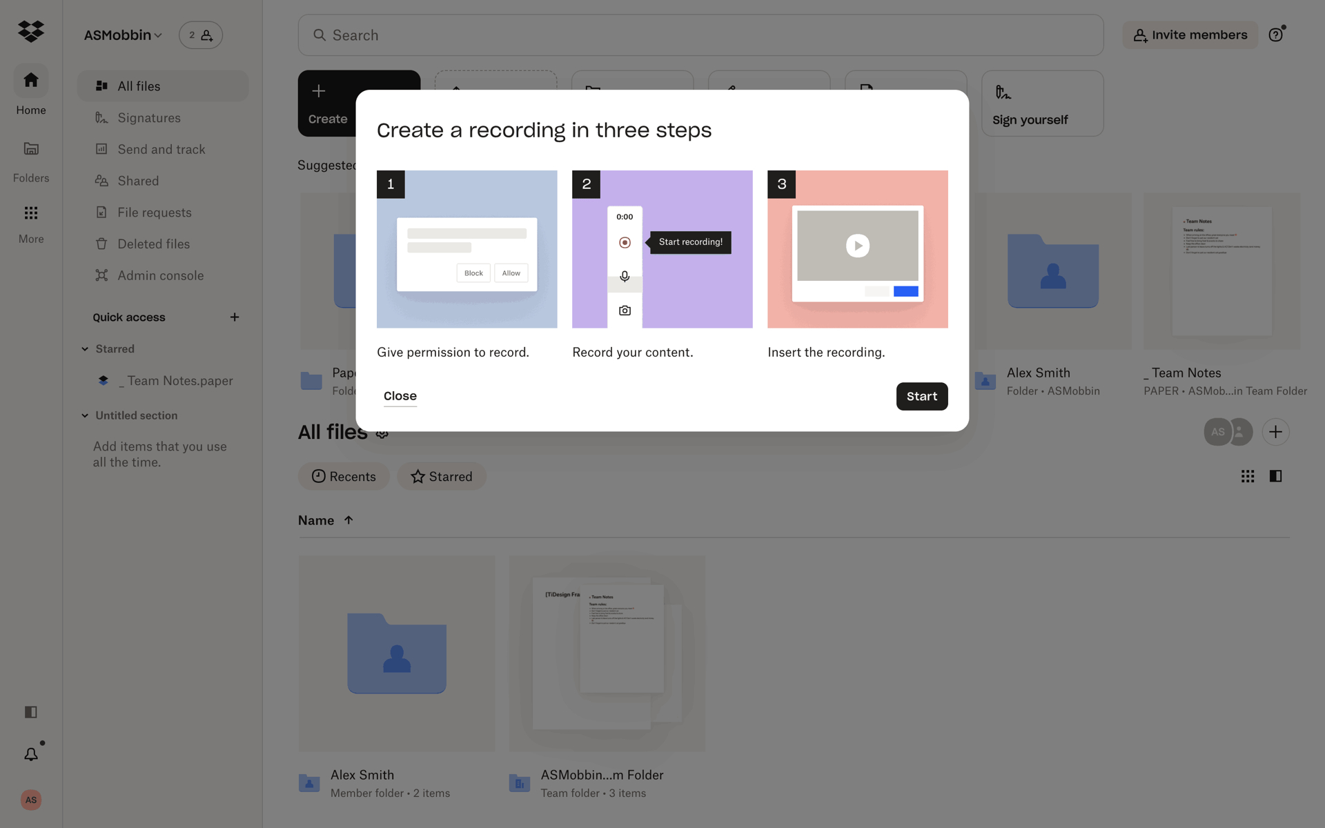 Dropbox Web Productivity interface screenshot 8