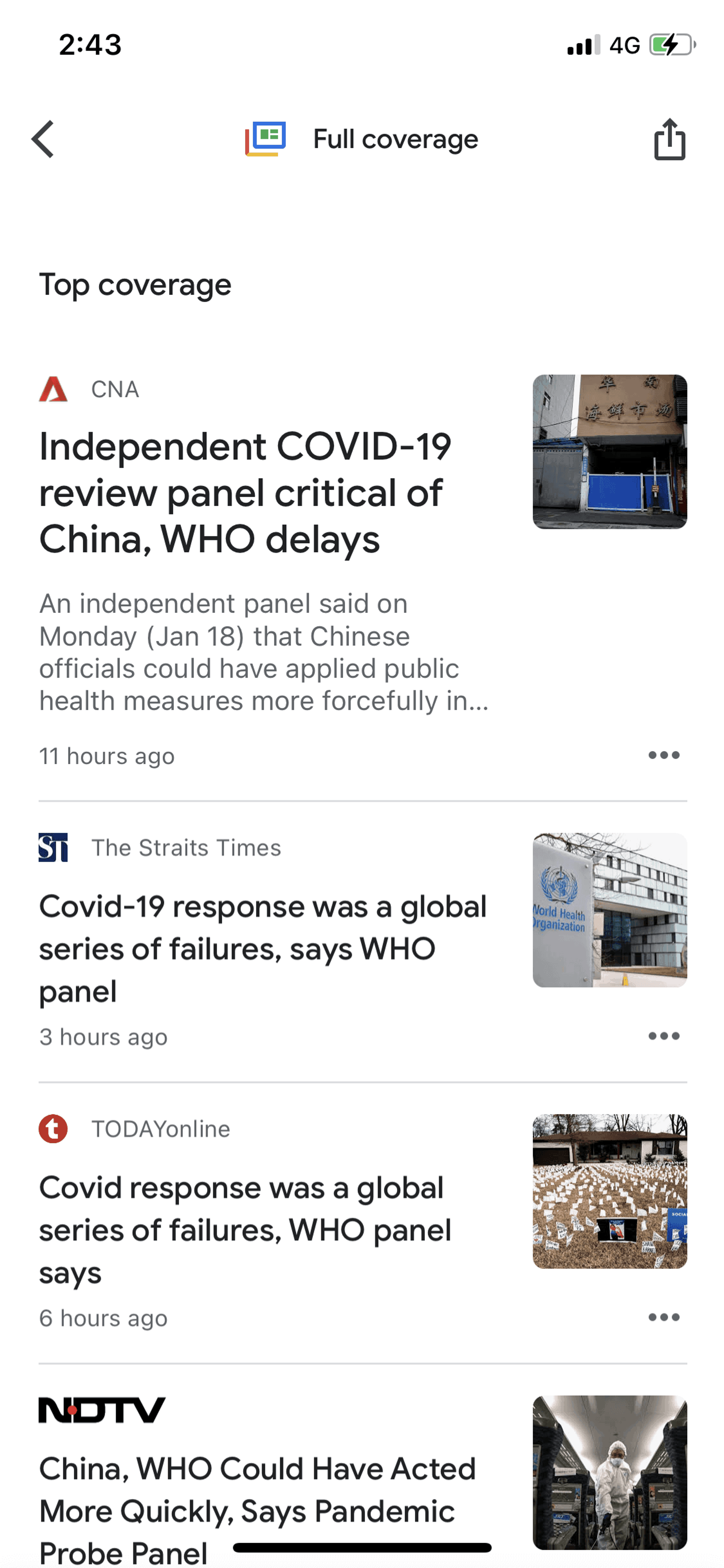 Google News iOS News interface screenshot 10