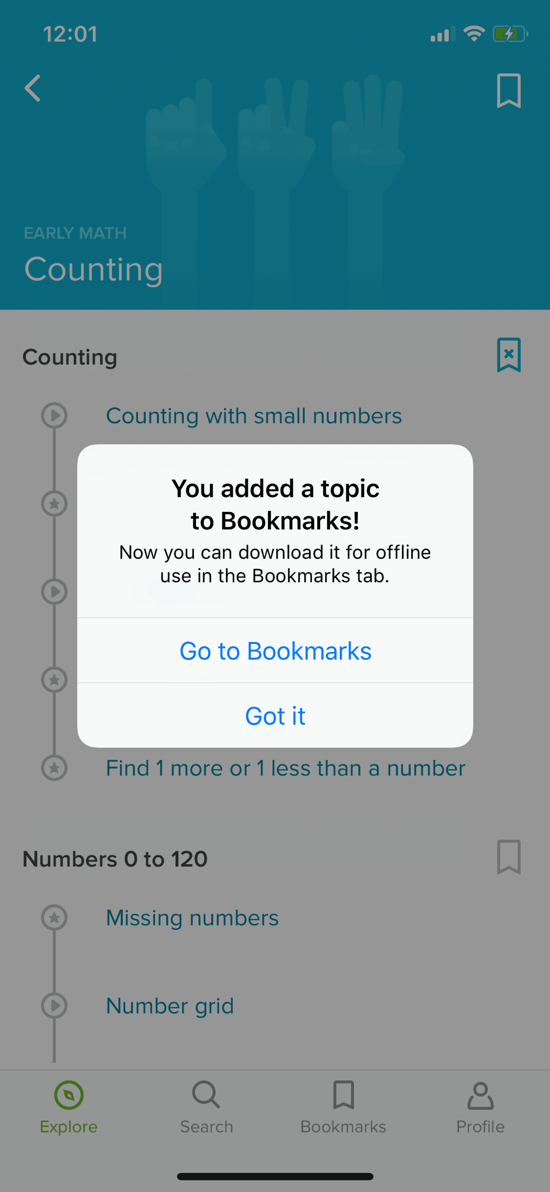 Khan Academy iOS Education interface screenshot 11