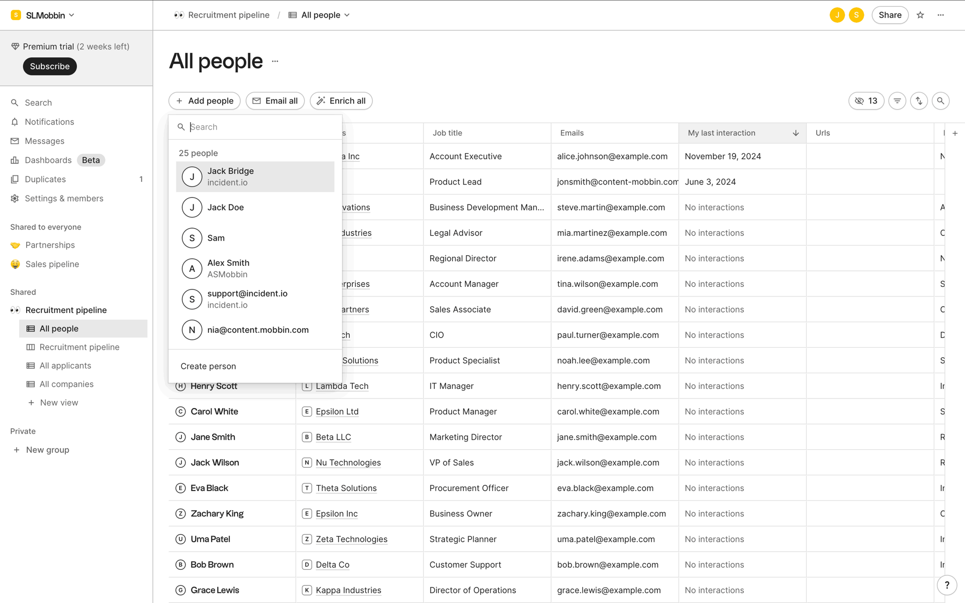 folk Web Business interface screenshot 12