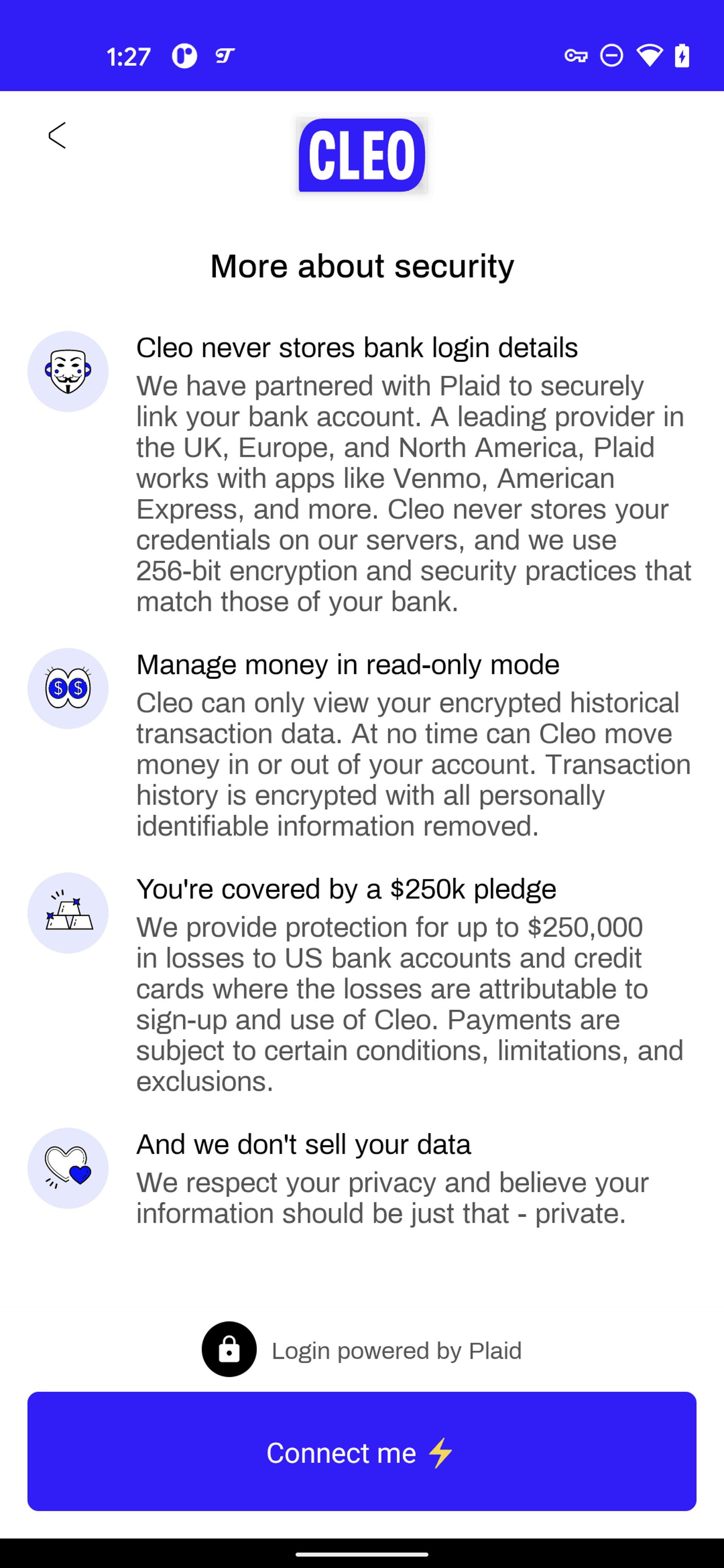 Cleo Android Finance interface screenshot 18