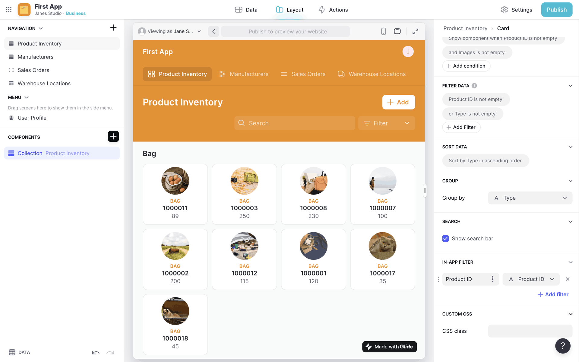 Glide Web Developer Tools interface screenshot 20