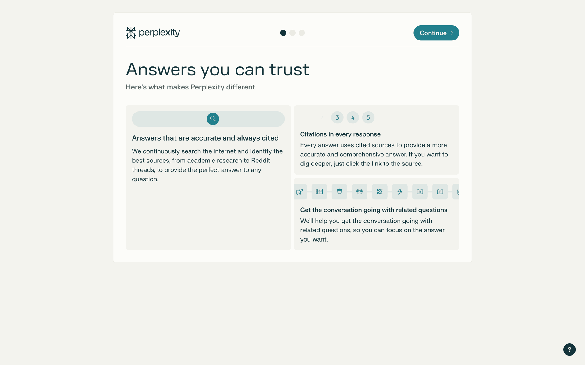 Perplexity Web AI interface screenshot 9