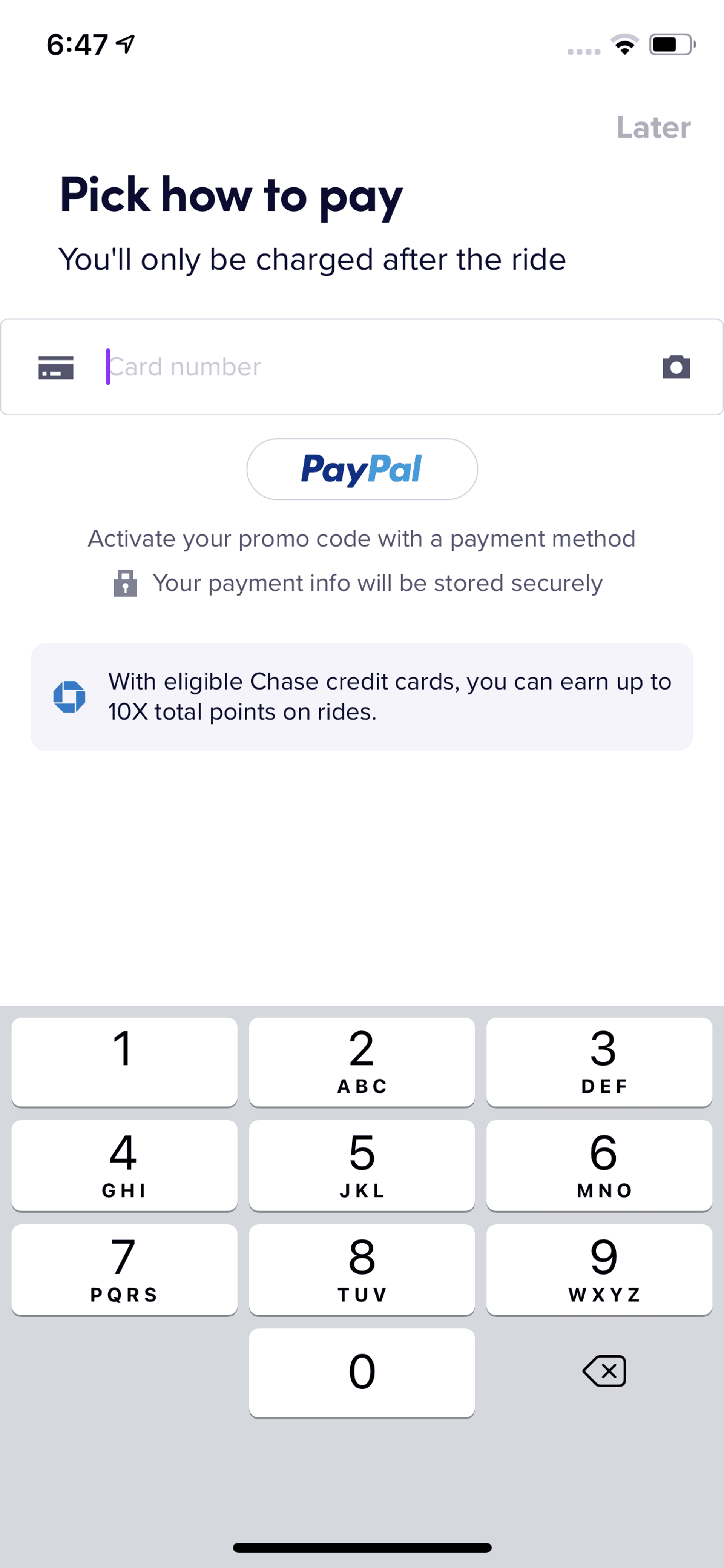 Lyft iOS Travel & Transportation interface screenshot 10
