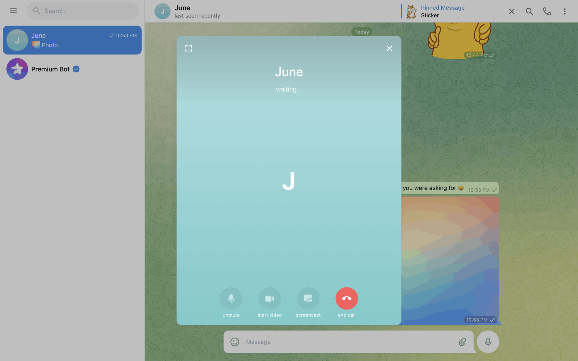 Telegram Web Social Networking interface screenshot 5