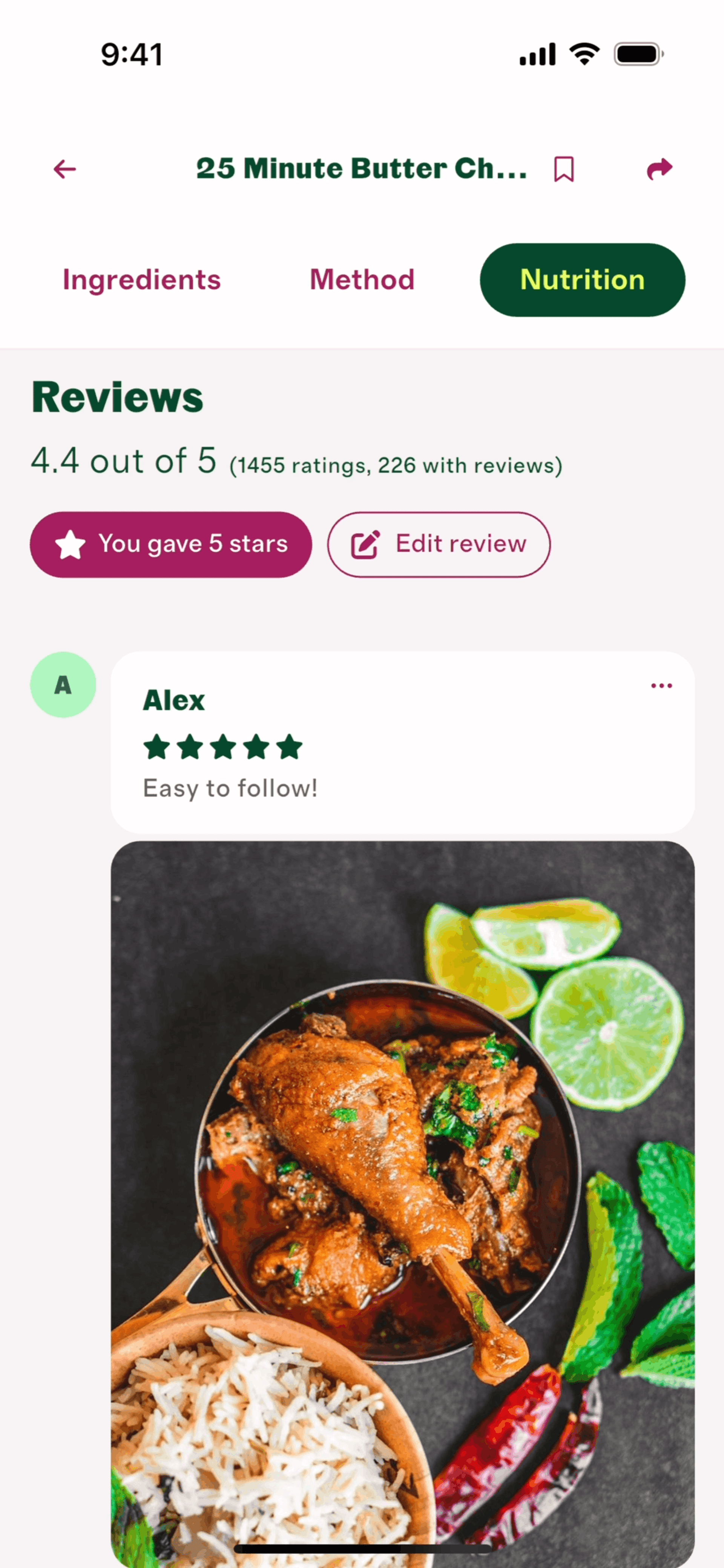 Cherrypick iOS Food & Drink interface screenshot 2